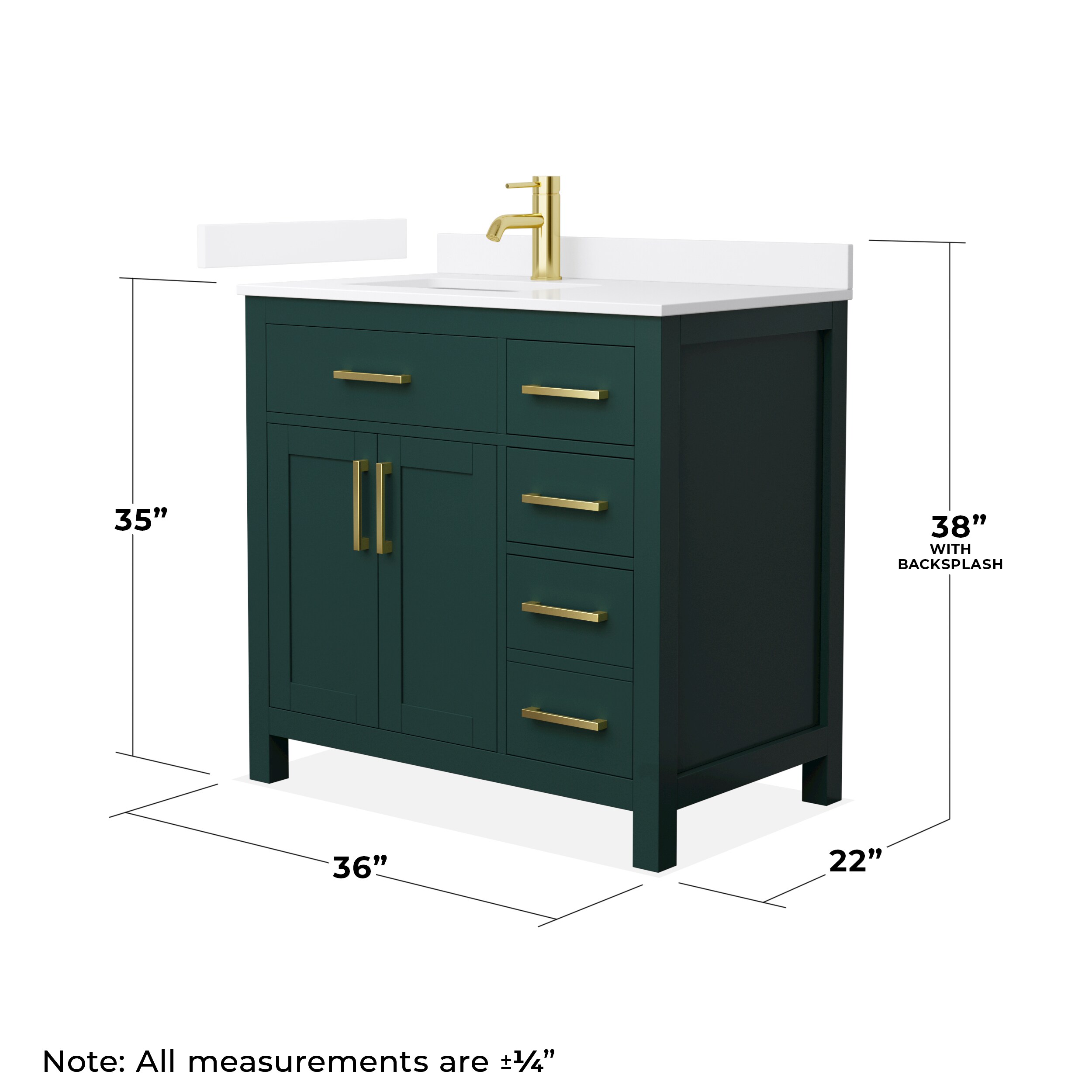 Wyndham Collection WCG242436SGDWQUNSMXX Bath-Vanity-Combo - View #4