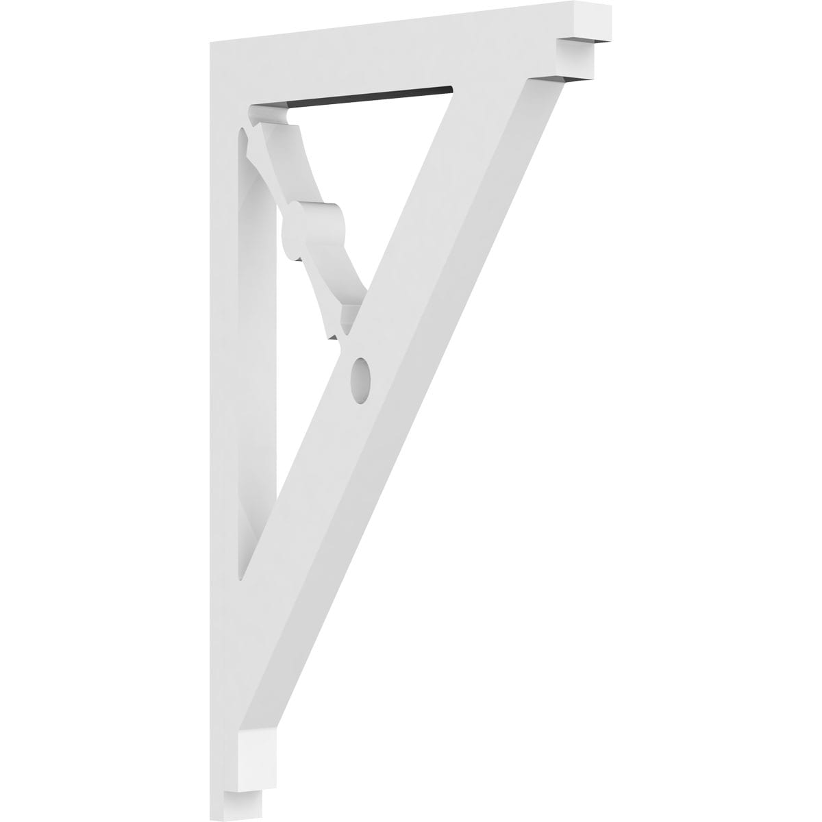Ekena Millwork BKTP01X05X09AR Artisan 5/8-in x 5-1/2-in x 9-in Off-white PVC Standard Bracket
