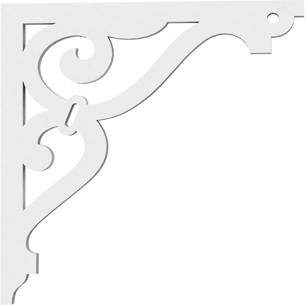 Ekena Millwork BKTP01X12X12FI Exterior-Brackets-Braces - View #3