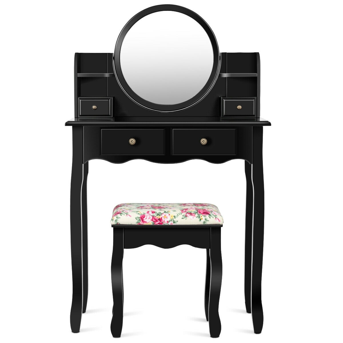 CASAINC WF-HYSN-66130BK 29.5-in Black Makeup Vanity