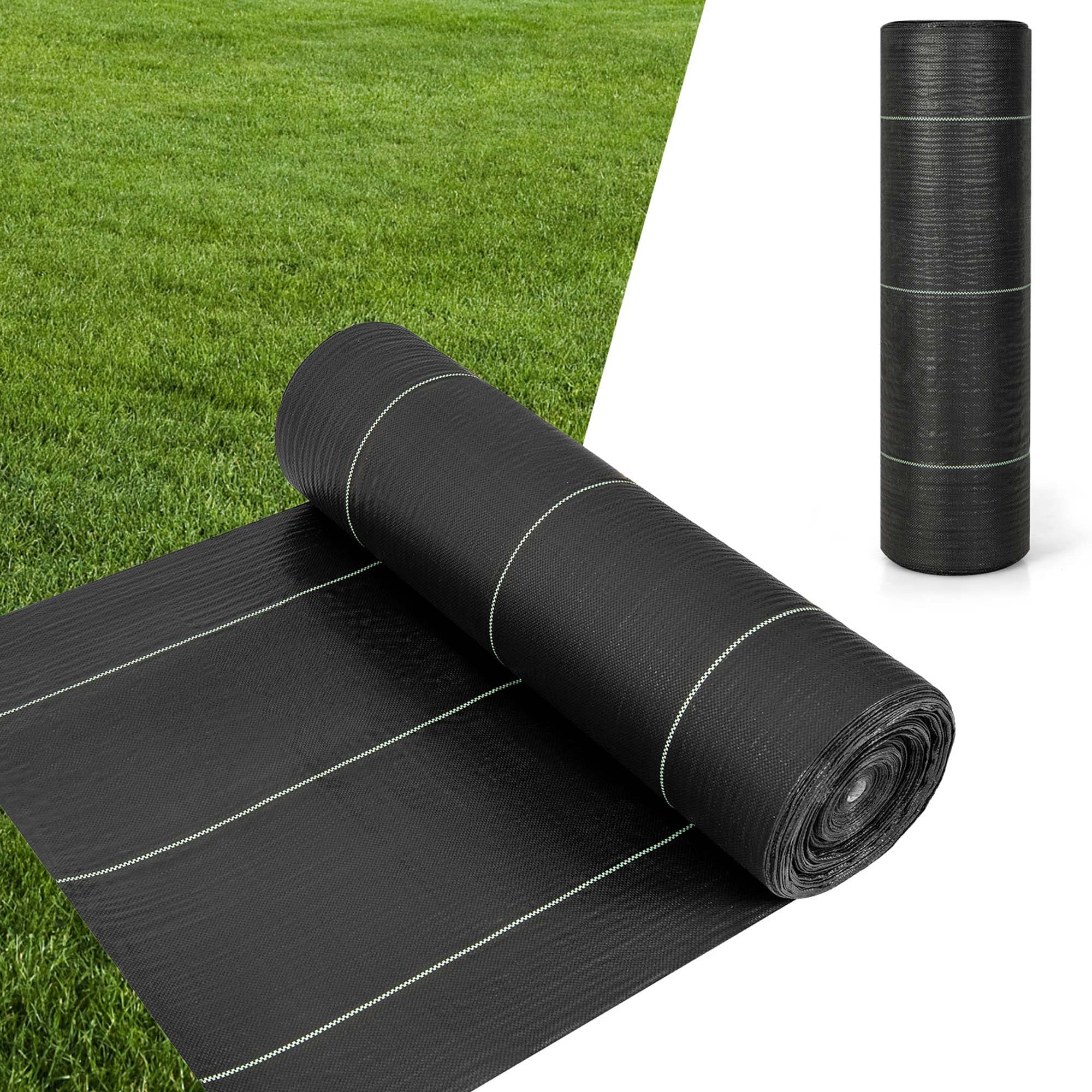 Costway  6 x 300FT Weed Barrier Landscape Fabric 4.6 OZ Heavy Duty Woven Gardening Mat