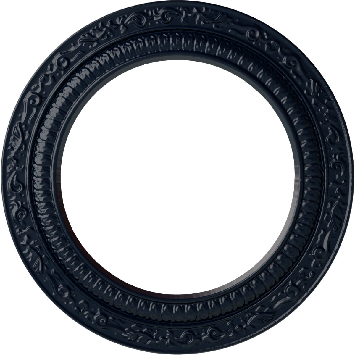Ekena Millwork CM12ADMDF Andrea 12-in W x 12-in L Painted Midnight Dream Polyurethane Whole Ceiling Medallion