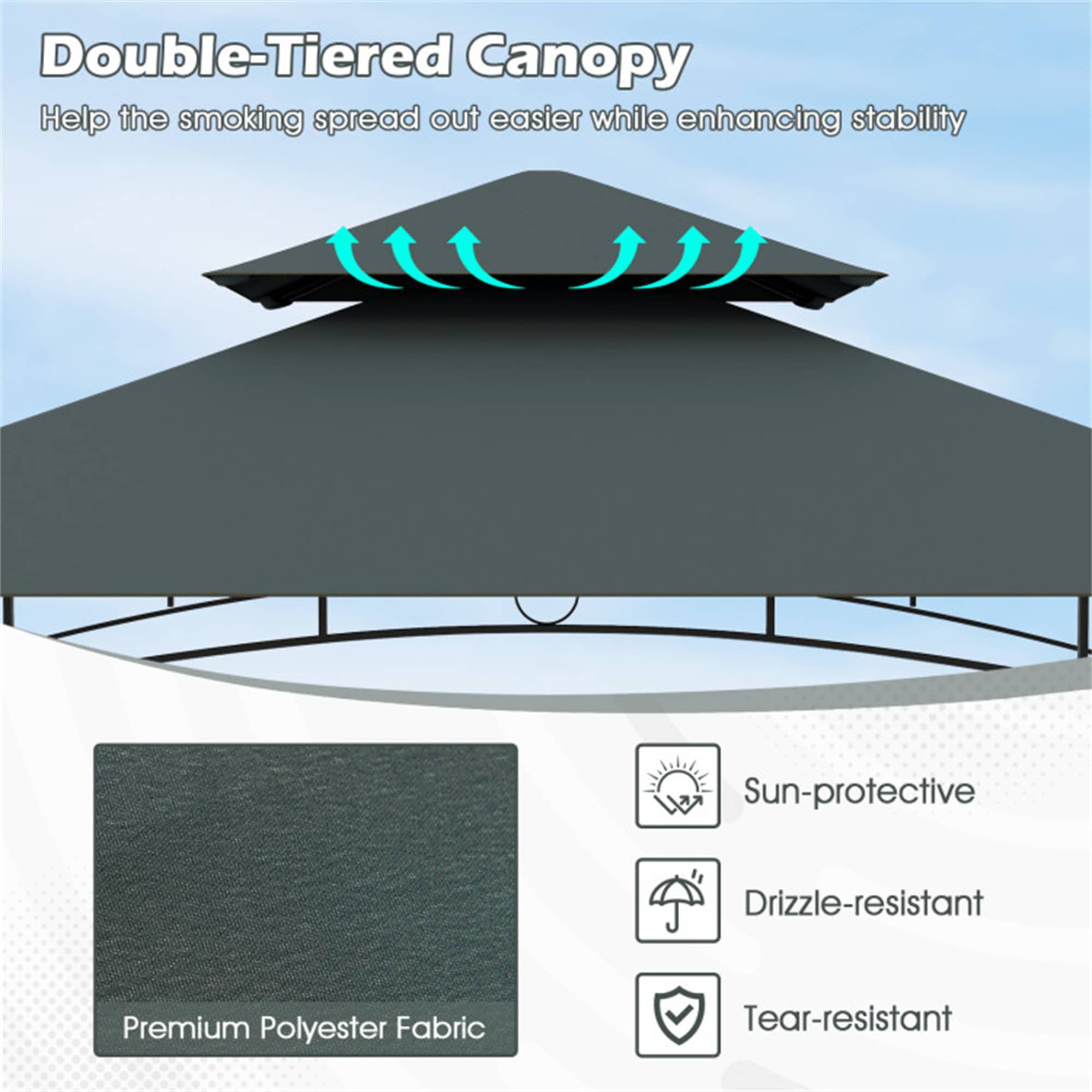 BABOOM BOM-12041GR-CO Wood-Resin-Gazebos - View #9