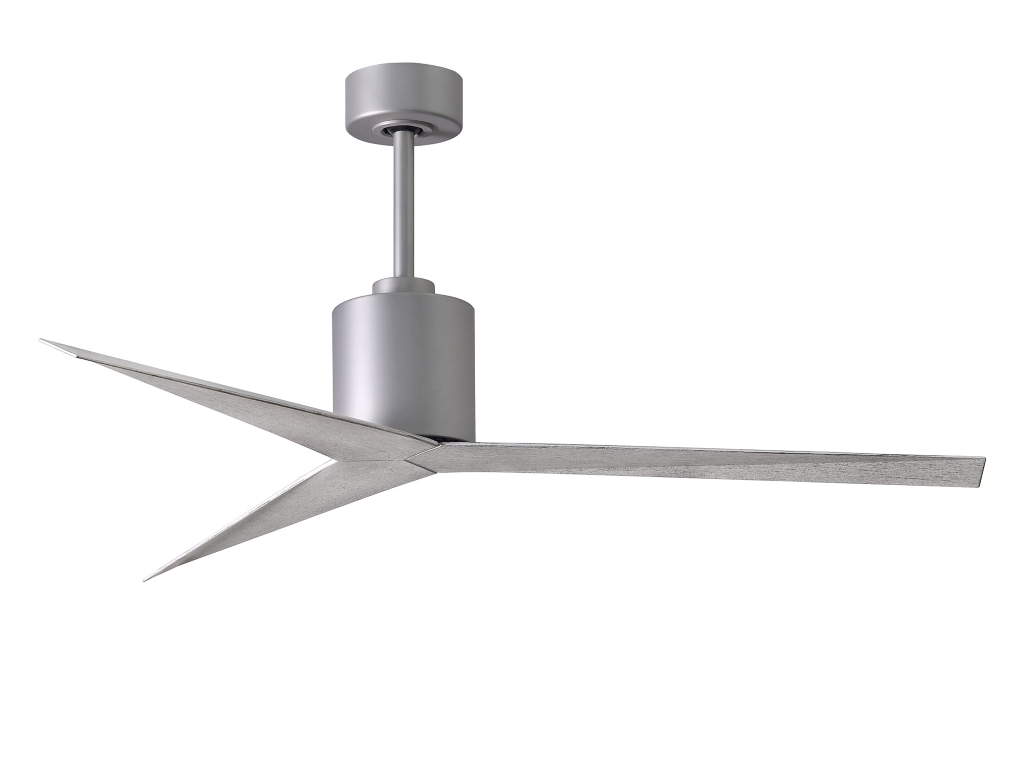 Matthews Fan Company EK-BN-BW Eliza 56-in Outdoor Brushed Nickel with Barn Wood Blades Ceiling Fan Without Light - Remote Included ( 3 -Blade )