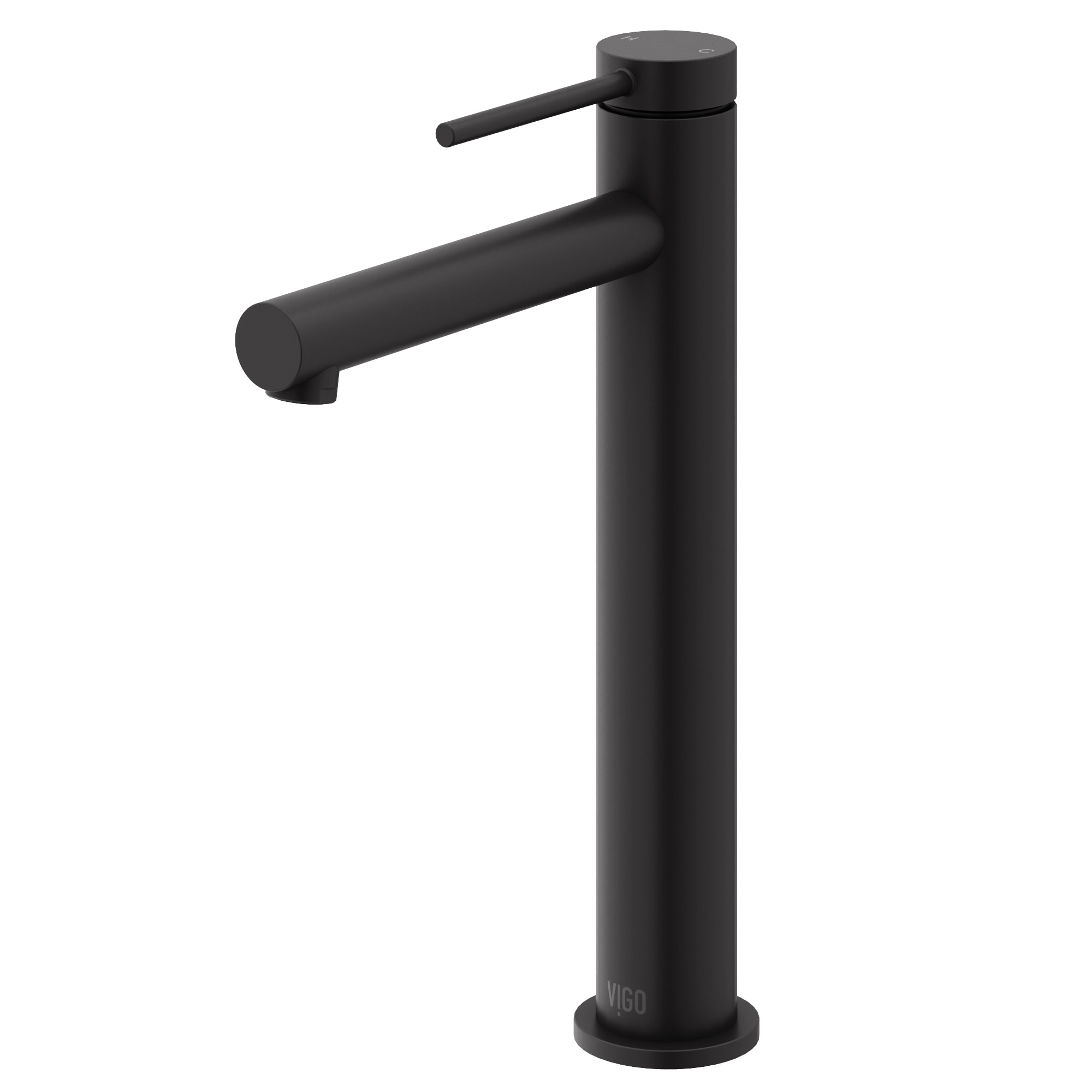 Matte Black 11" Brass Single Handle Vessel Bathroom Faucet