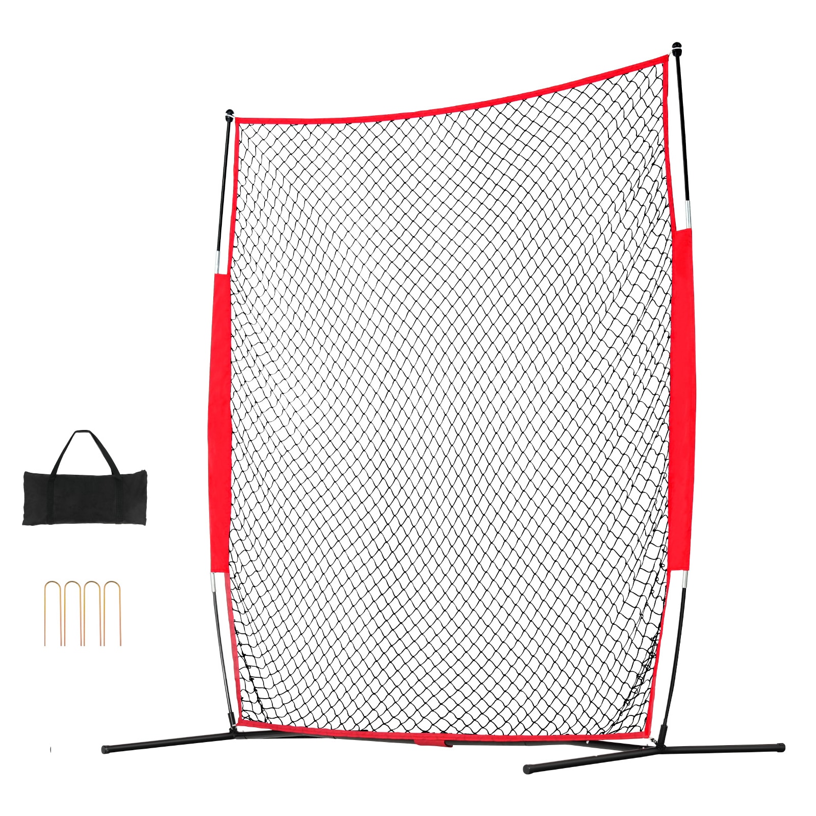 GIVIMO 7x7-ft Barricade Backstop Net Portable Ball Sports Barrier ...