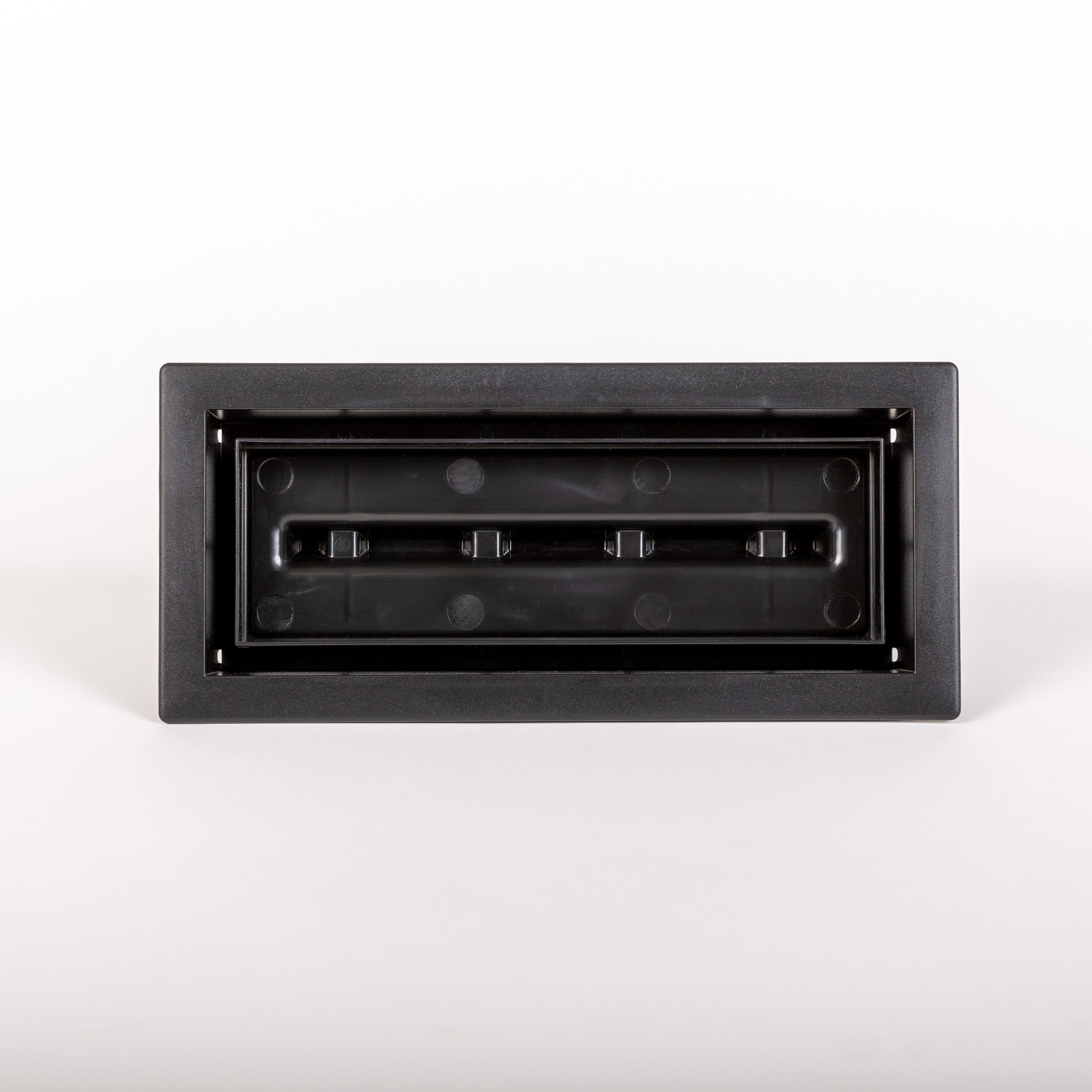 Fittes LITE3X10BLK 3-in x 10-in 1-way ABS resin Matte Black Floor Register