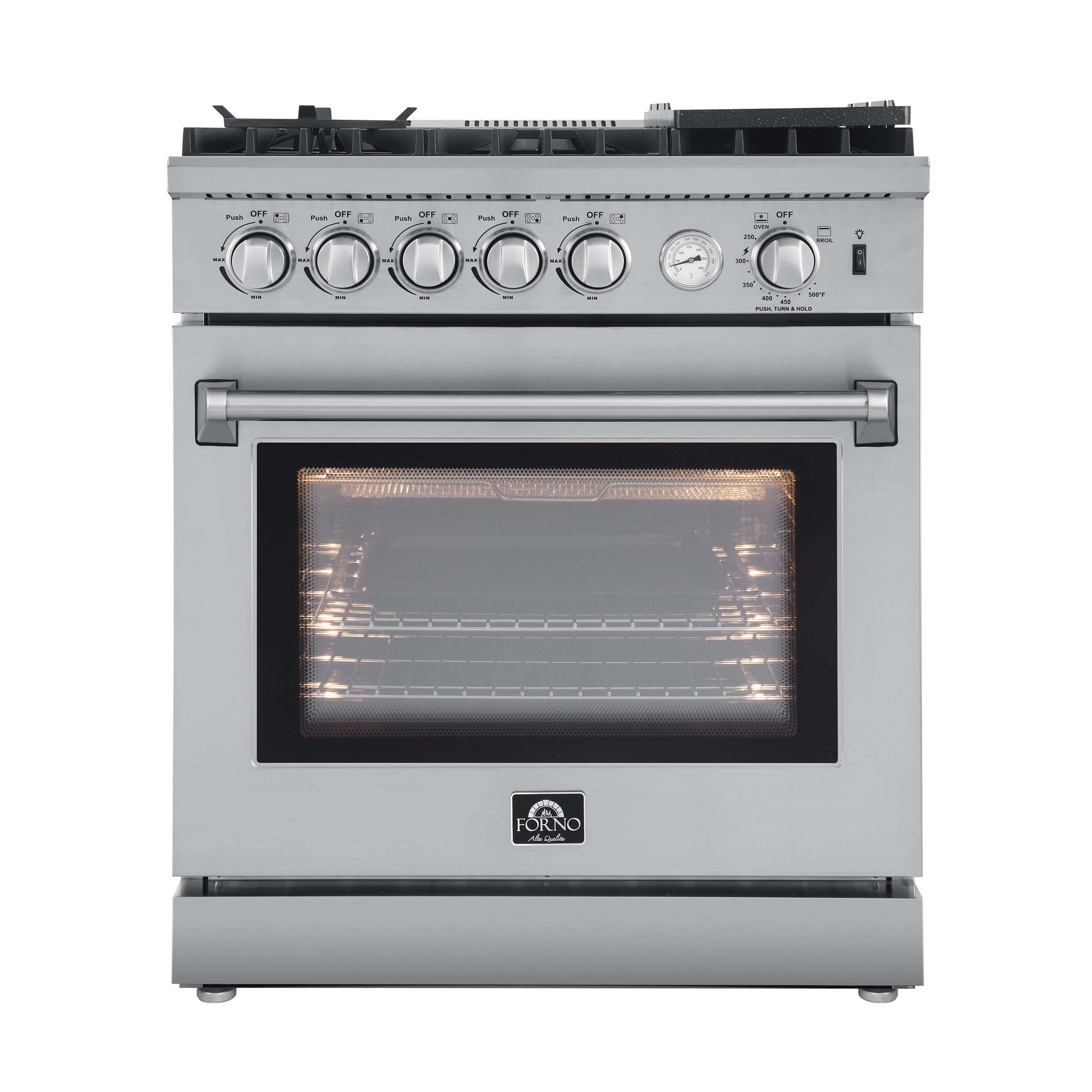 DCS 36” Pro Range 6 Burners Nat Gas Oven High Stainless Steel Back With  Shelf