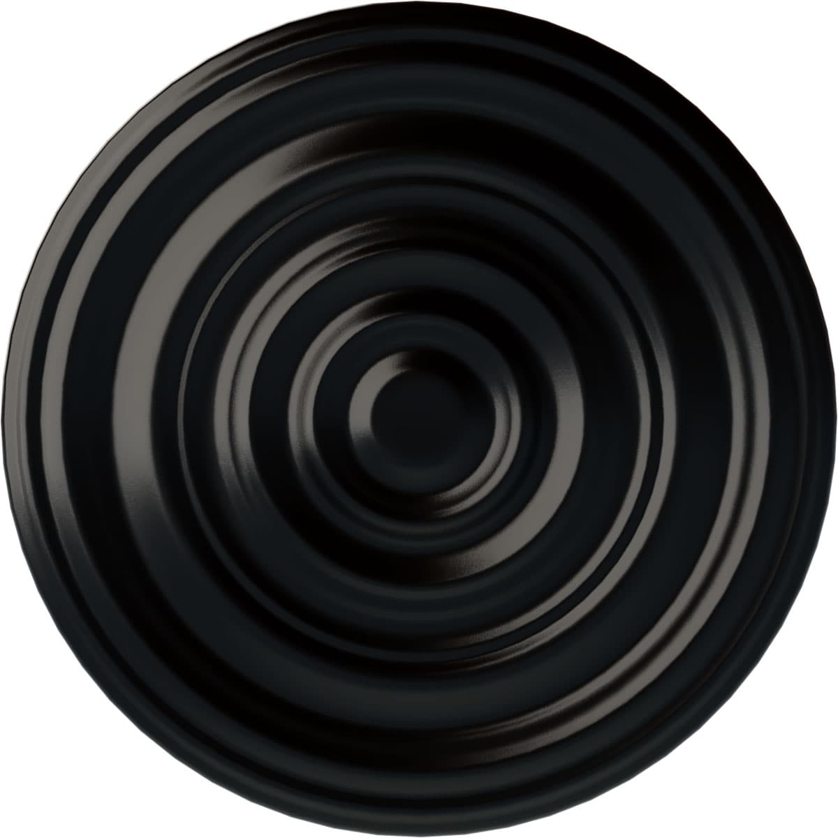Ekena Millwork CM29CABLF Carton Smooth 29.125-in W x 29.125-in L Painted Jet Black Polyurethane Whole Ceiling Medallion