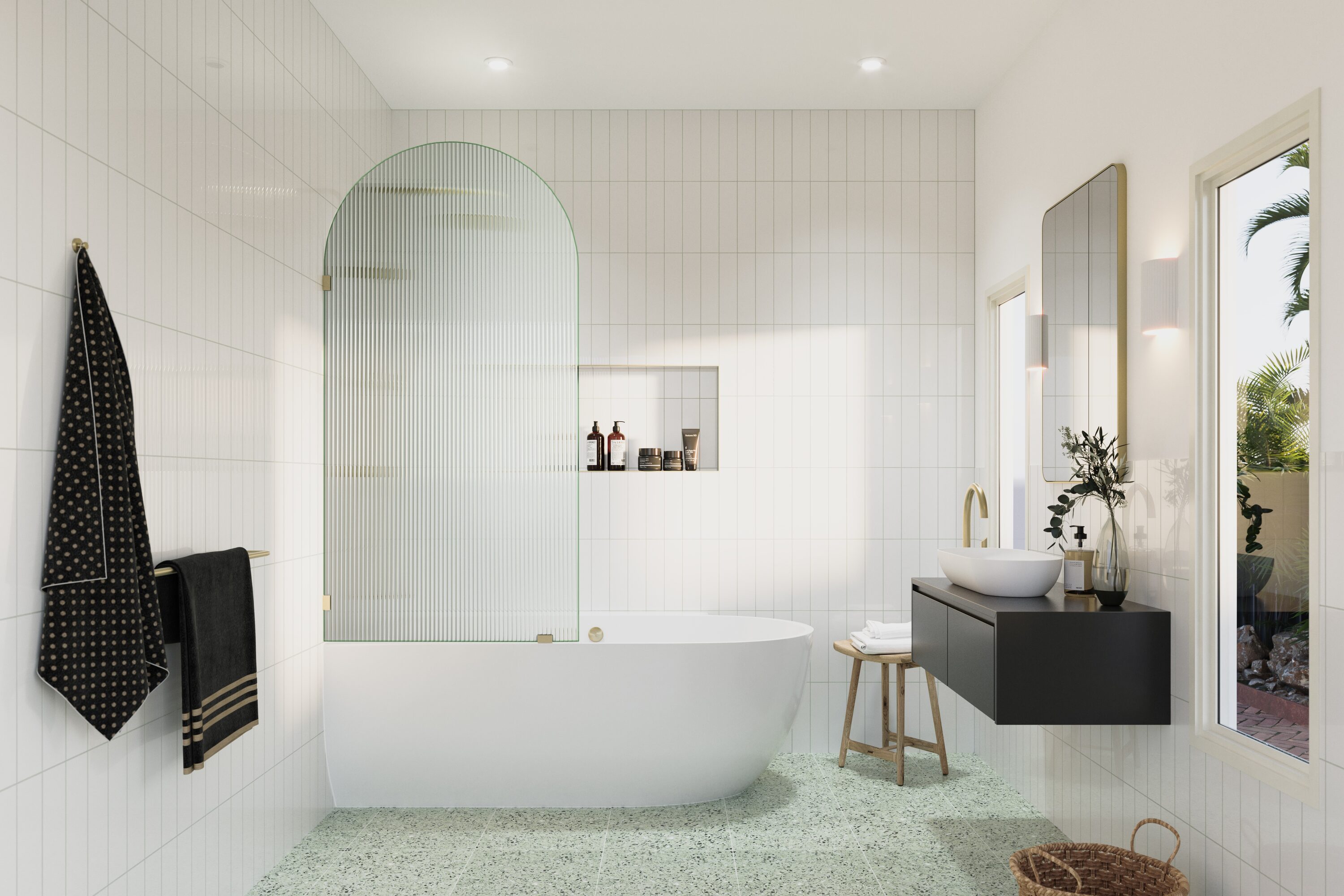 Glass Warehouse B-FL-ARC-34-SB Bathtub-Doors - View #2