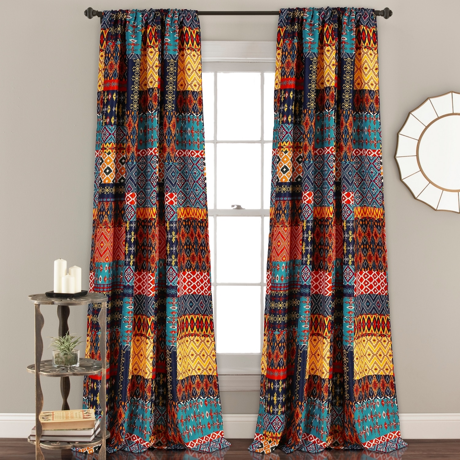Lush Decor 16T001675 84-in Multi Light filtering Rod pocket Curtain panel pair