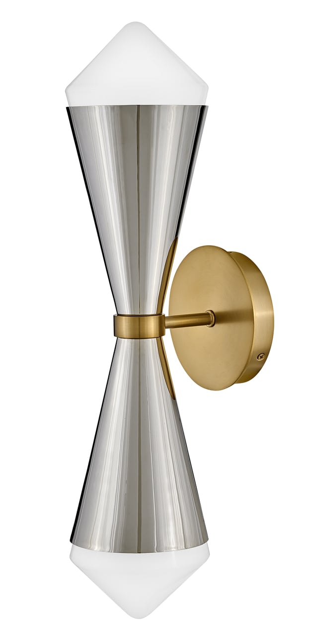 Lark 84122PN Betty 5.5-in W 2 -Light Polished Nickel Wall Sconce