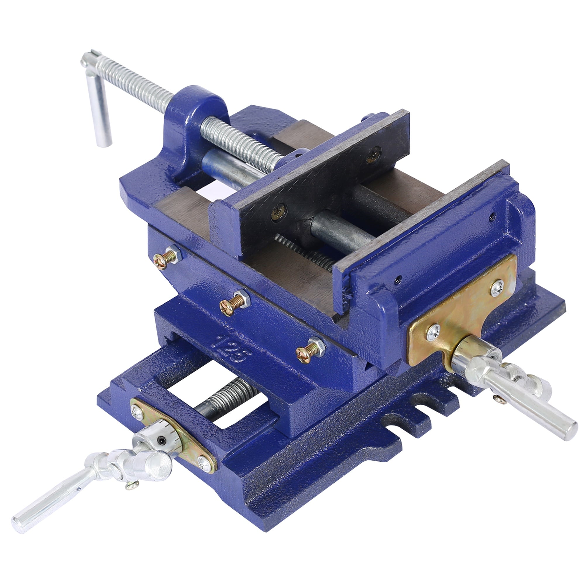 Vorene 5-in Cross Slide Drill Press Vise 2-Way XY Benchtop Wood Metal Clamp