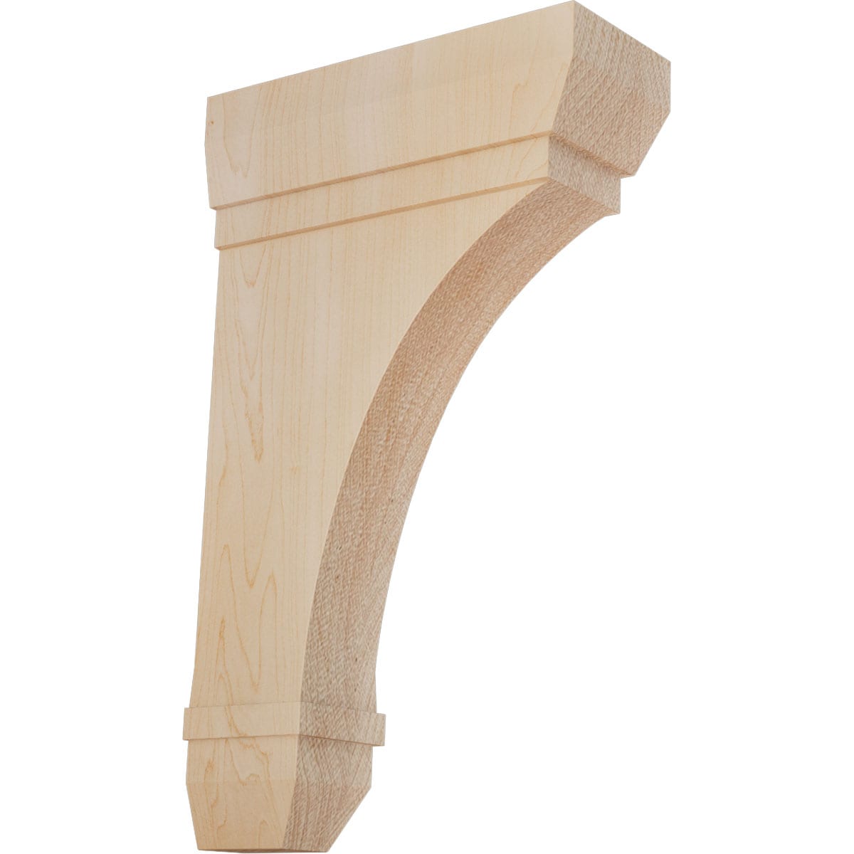 Ekena Millwork BKT02X06X10STMA Stockport 2-1/4-in x 6-in x 10-in Maple Brown Wood Standard bracket