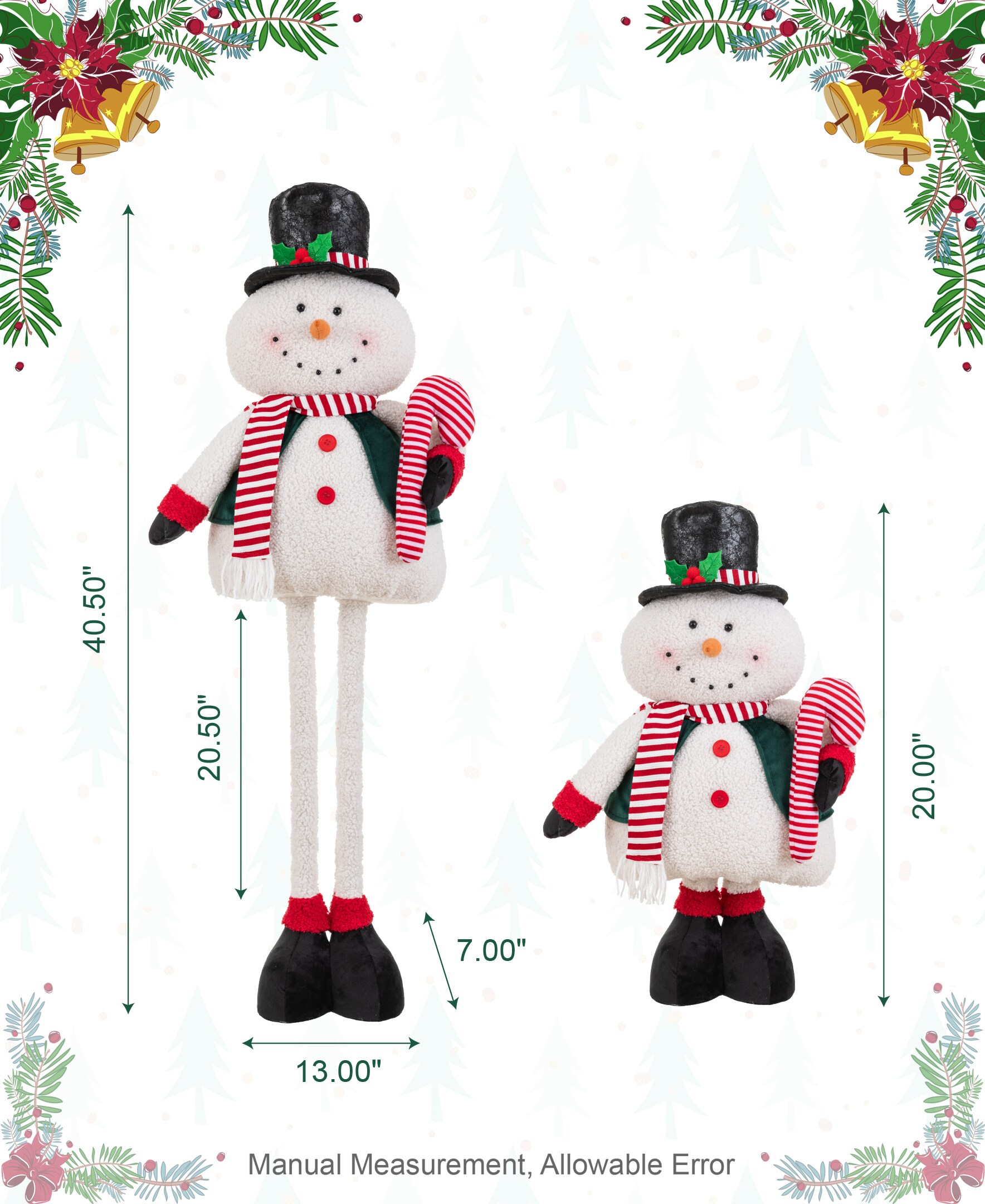 Glitzhome 2040100016 Table-Christmas-Decorations - View #2