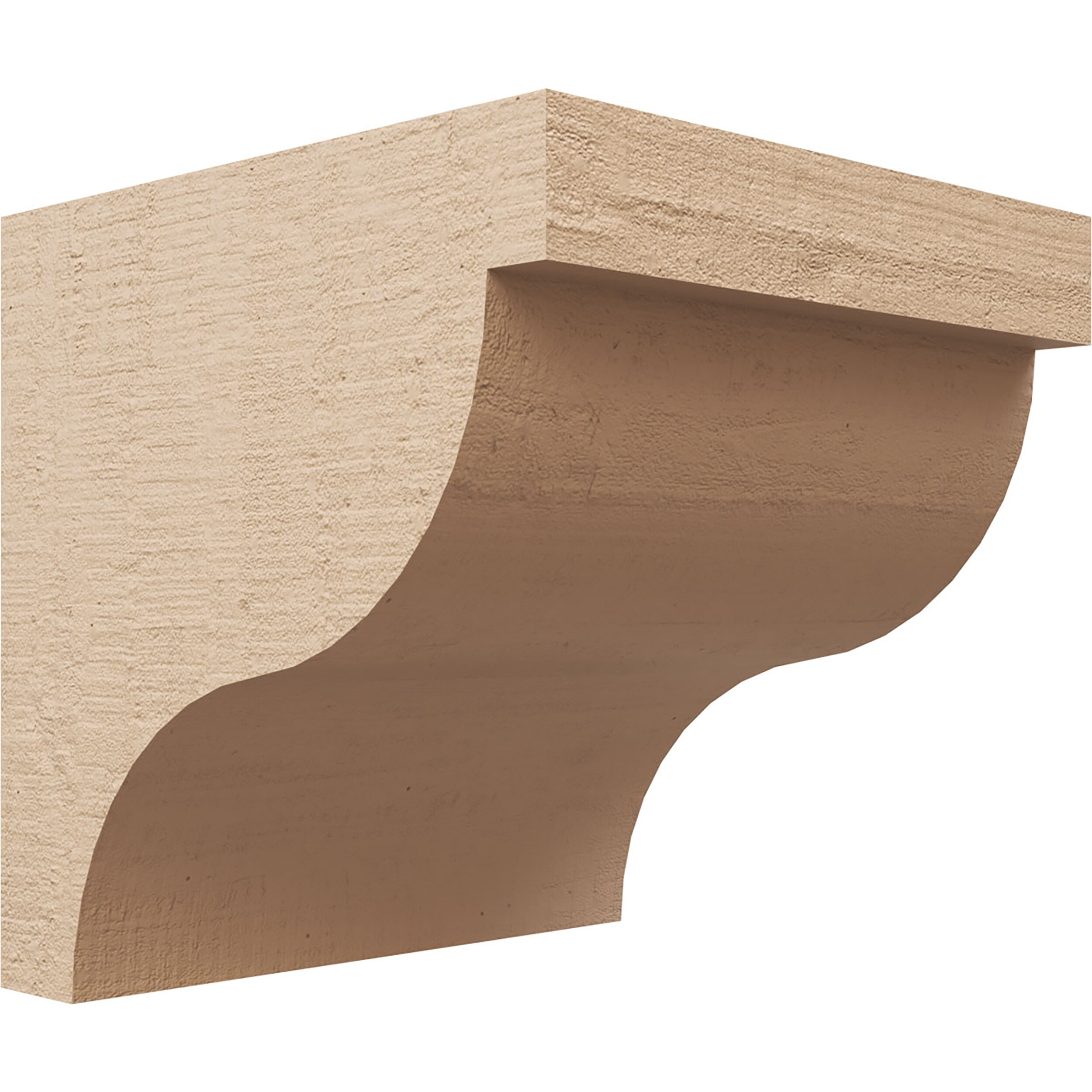Ekena Millwork CORU09X09X09GARRCPR 9-in x 9-in x 9-in Rough Cedar Woodgrain TimberThane Primed Urethane Paintable/Stainable Corbel