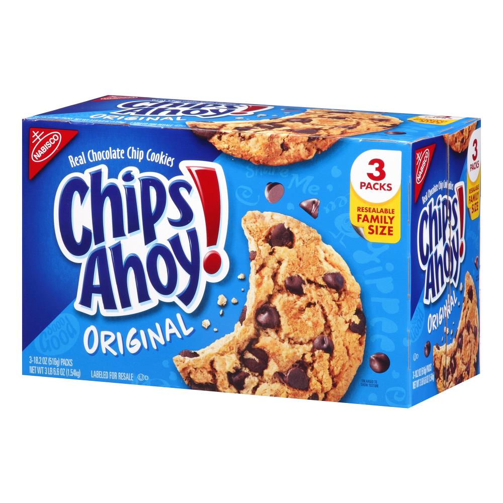 Nabisco Chips Ahoy Cookies, 3.4 lb - Chocolate Chip, Crunchy & Delicious, 3  Packs in the Snacks & Candy department at