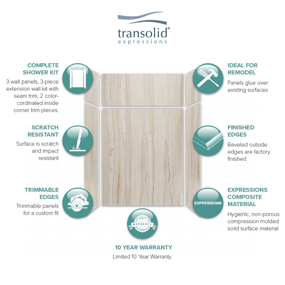 Transolid EWKX603696-43 Shower-Wall-Surrounds - View #5