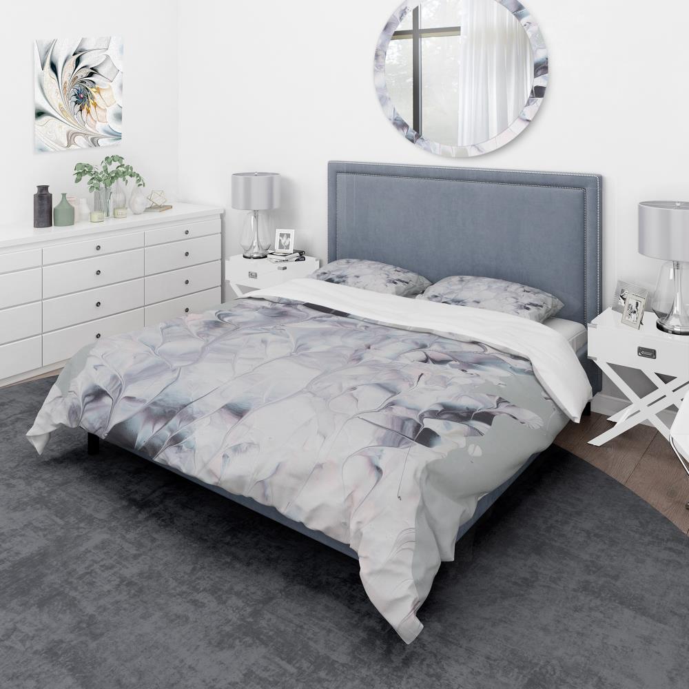Designart 3-Piece Gray King Duvet Cover Set in the Bedding Sets ...
