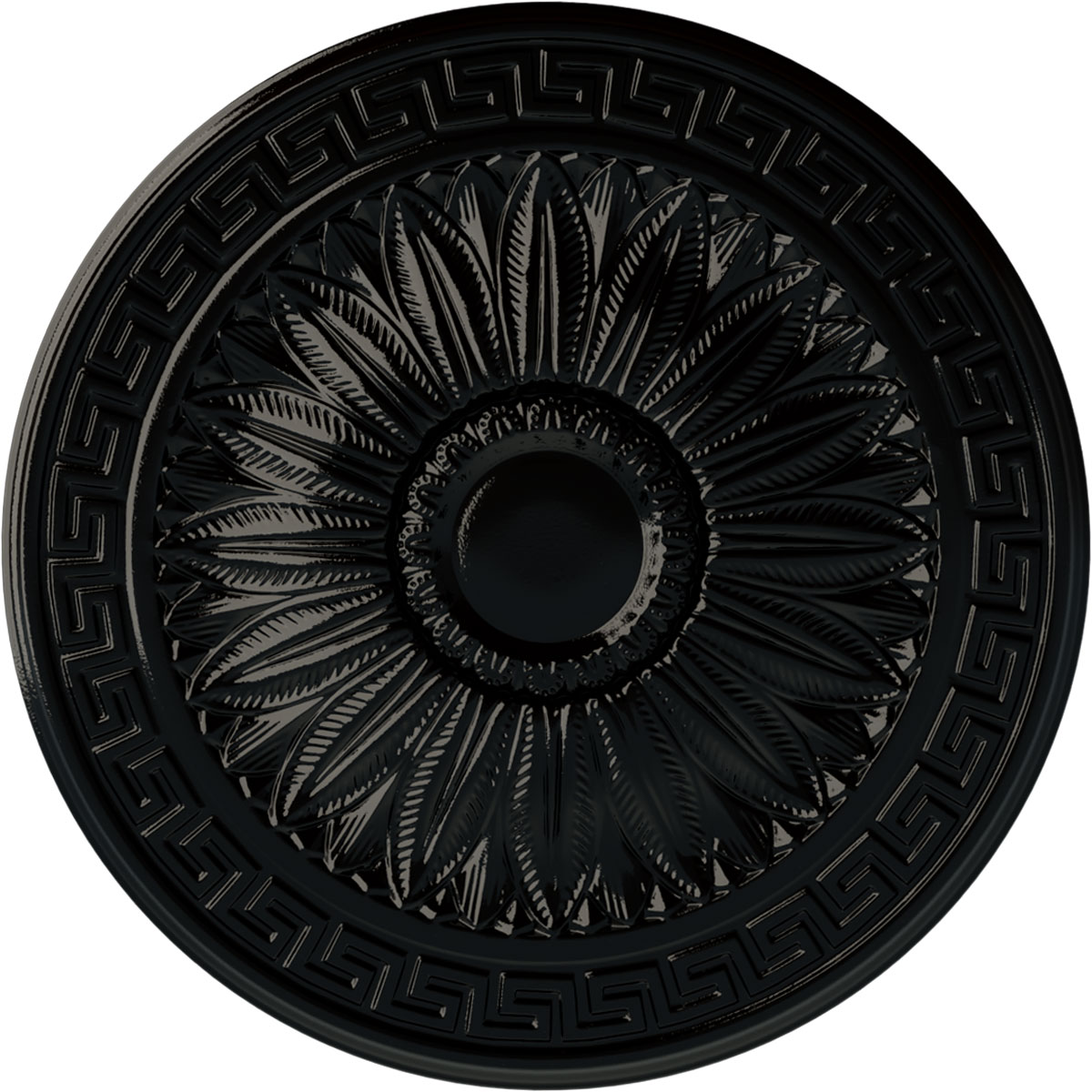 Ekena Millwork CM20HABPS Randee 20-in W x 20-in L Painted Black Pearl Polyurethane Whole Ceiling Medallion