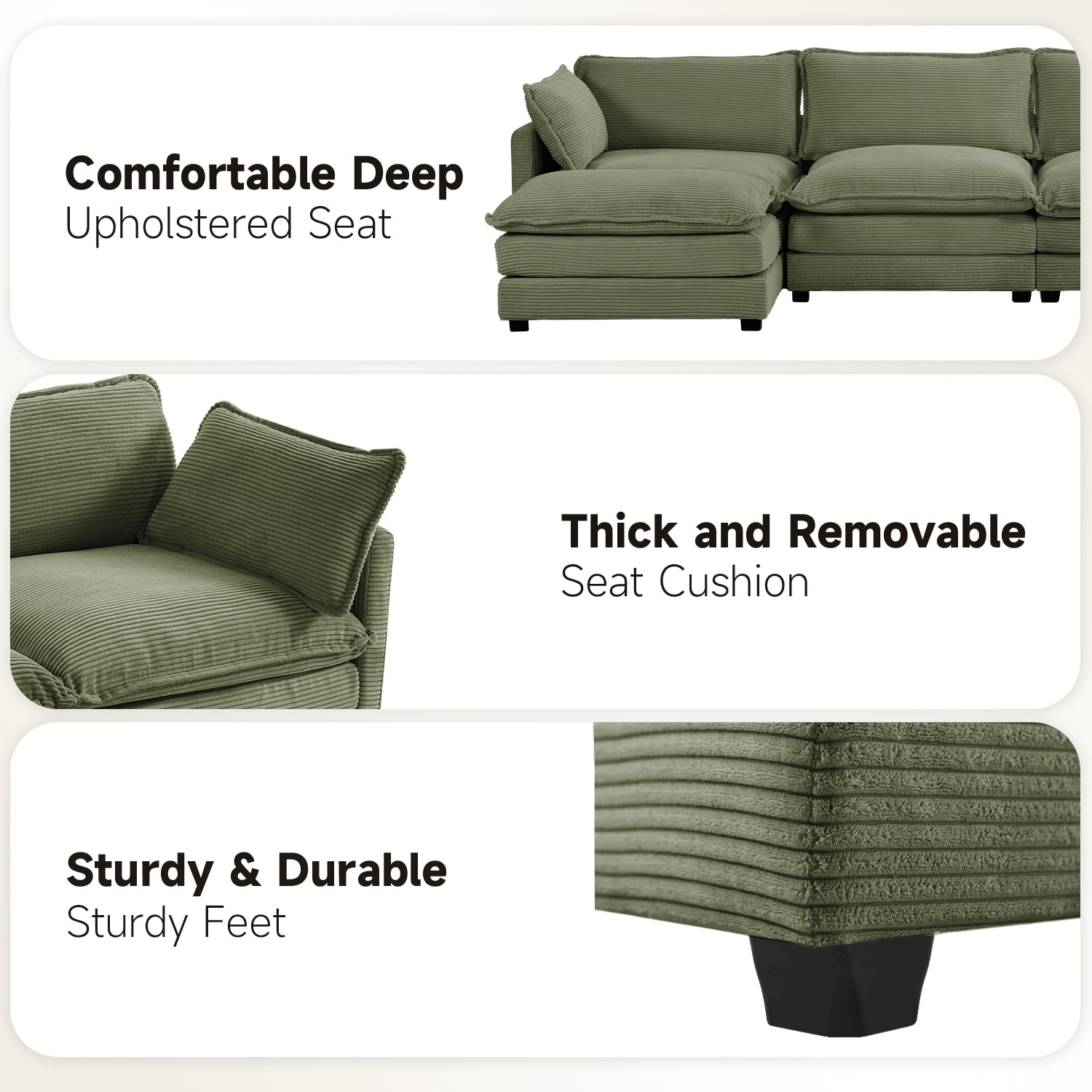 JEAREY GQSF-4-BK Sofas-Loveseats - View #3