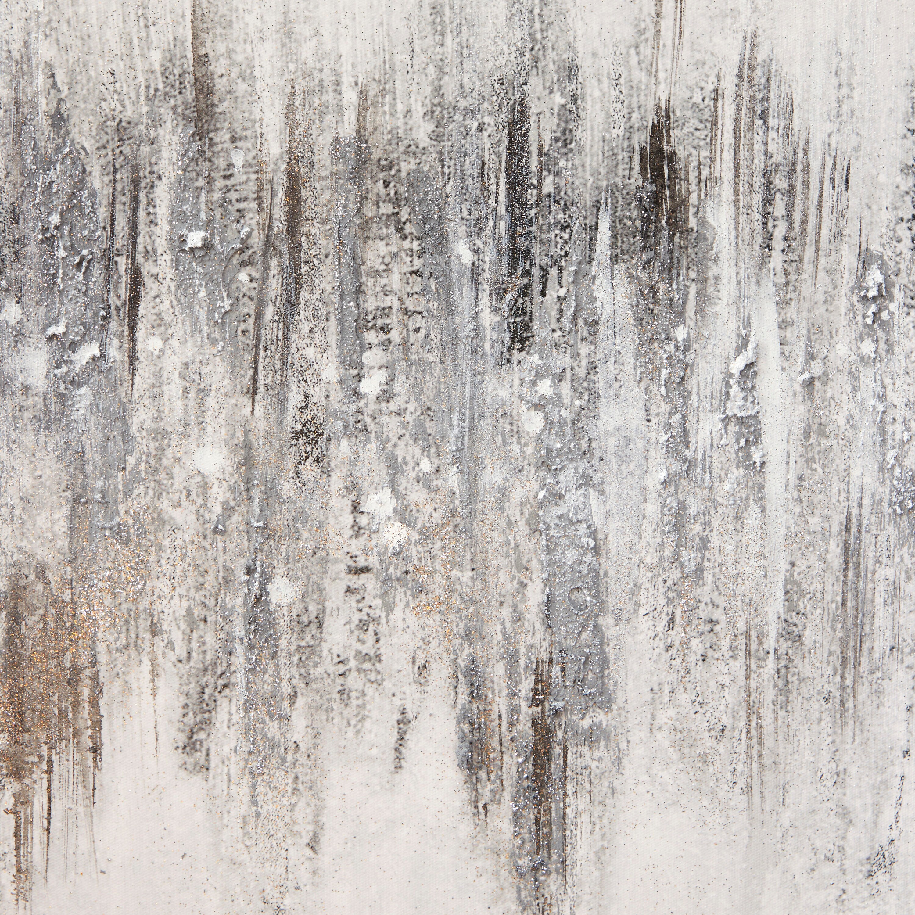Gray Abstract Nonrepresentational Canvas Framed Wall Art
