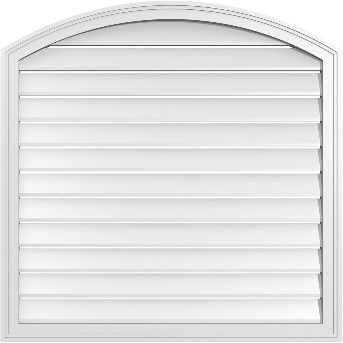 Ekena Millwork GVPAR38X3802SF 38-Inches x 38-Inches Off-white Round top PVC Gable Louver Vent