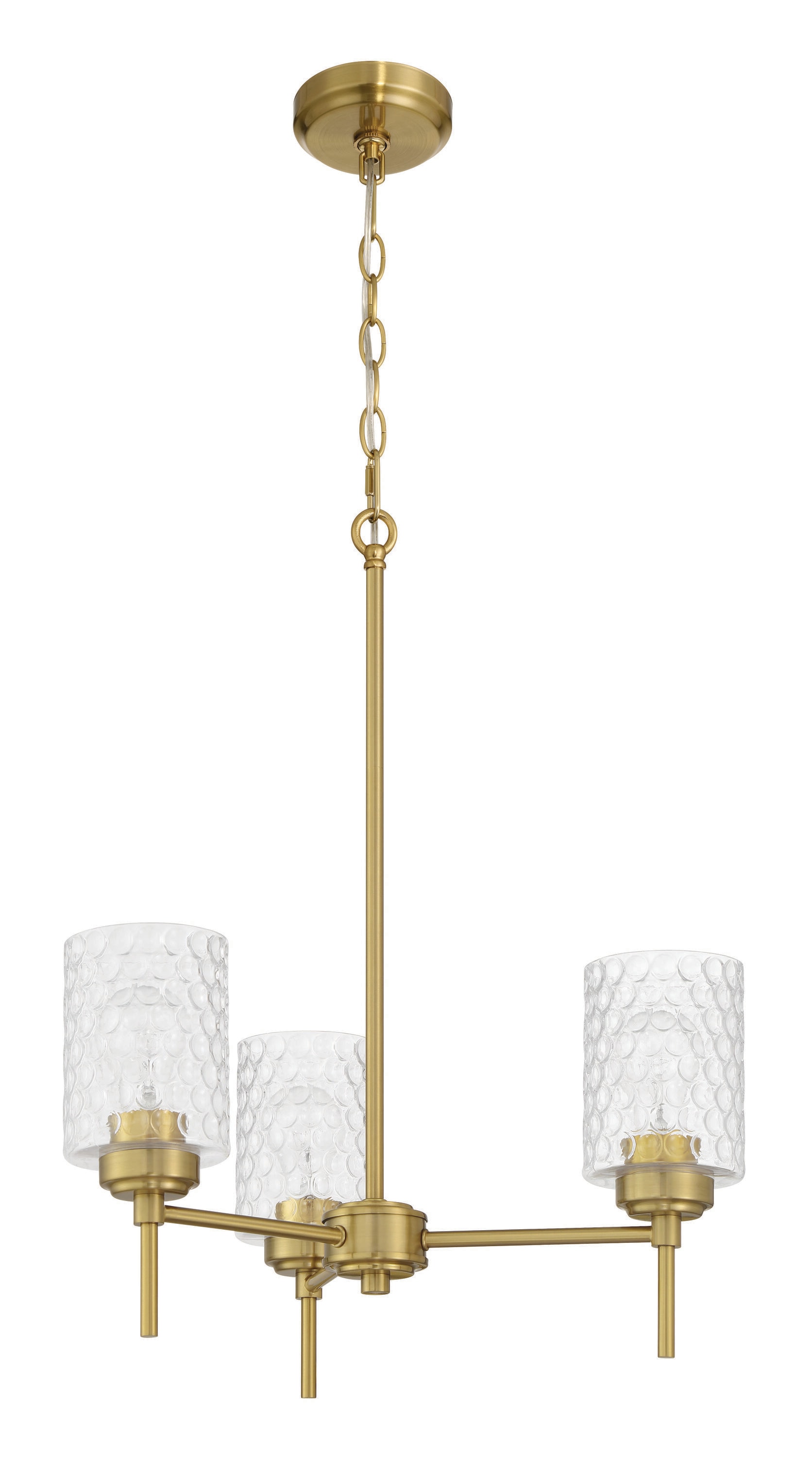 Craftmade Claire 3 -Light Satin Brass Steel Chandelier