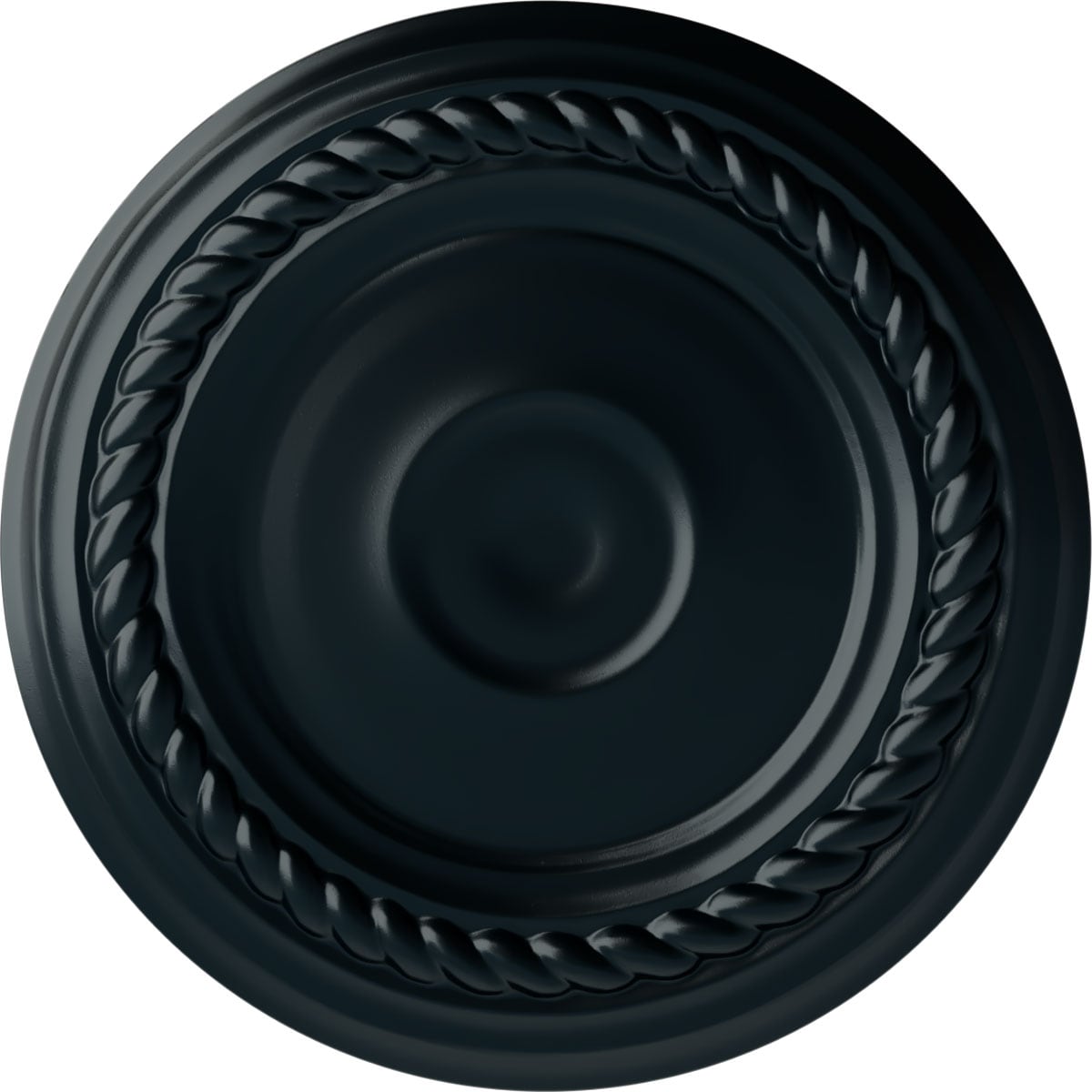 Ekena Millwork CM07ALNSF Small Alexandria 7.875-in W x 7.875-in L Painted Night Shade Polyurethane Whole Ceiling Medallion