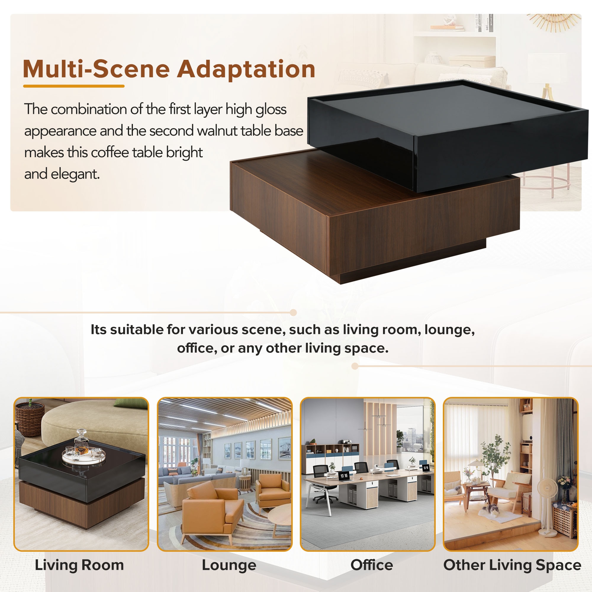ModernLuxe WF321197AAB Coffee-Tables - View #3