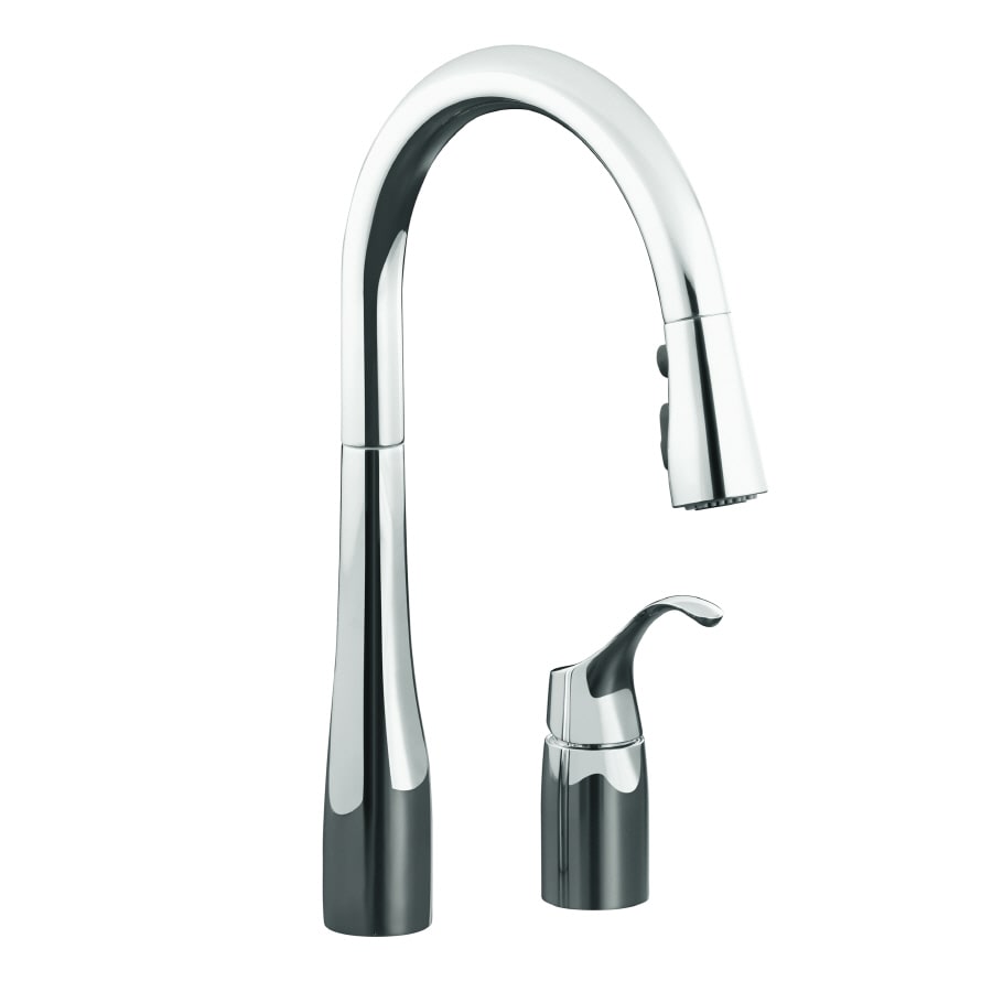 KOHLER Simplice Single-Handle Pull-Down Sprayer Kitchen Faucet in Polished Chrome