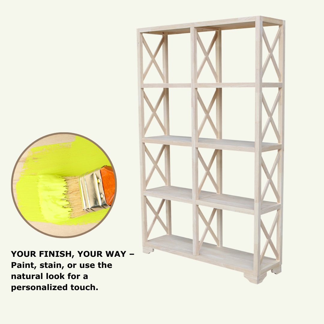 Eco-Friendly Solid Parawood Room Divider in Natural Finish