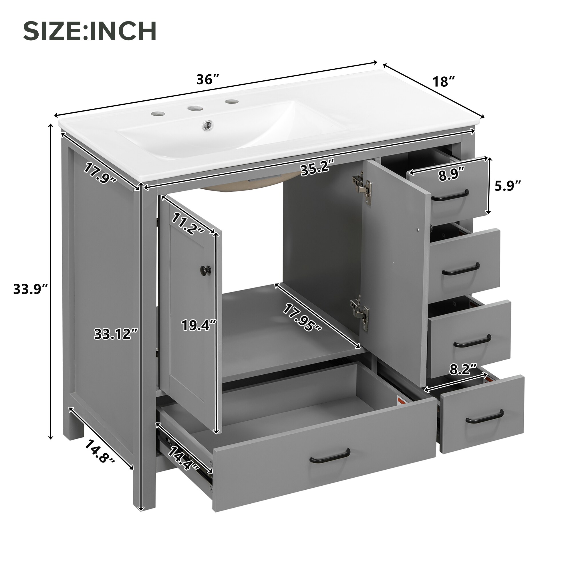 Tatayosi XH-83735E Bath-Vanity-Combo - View #8