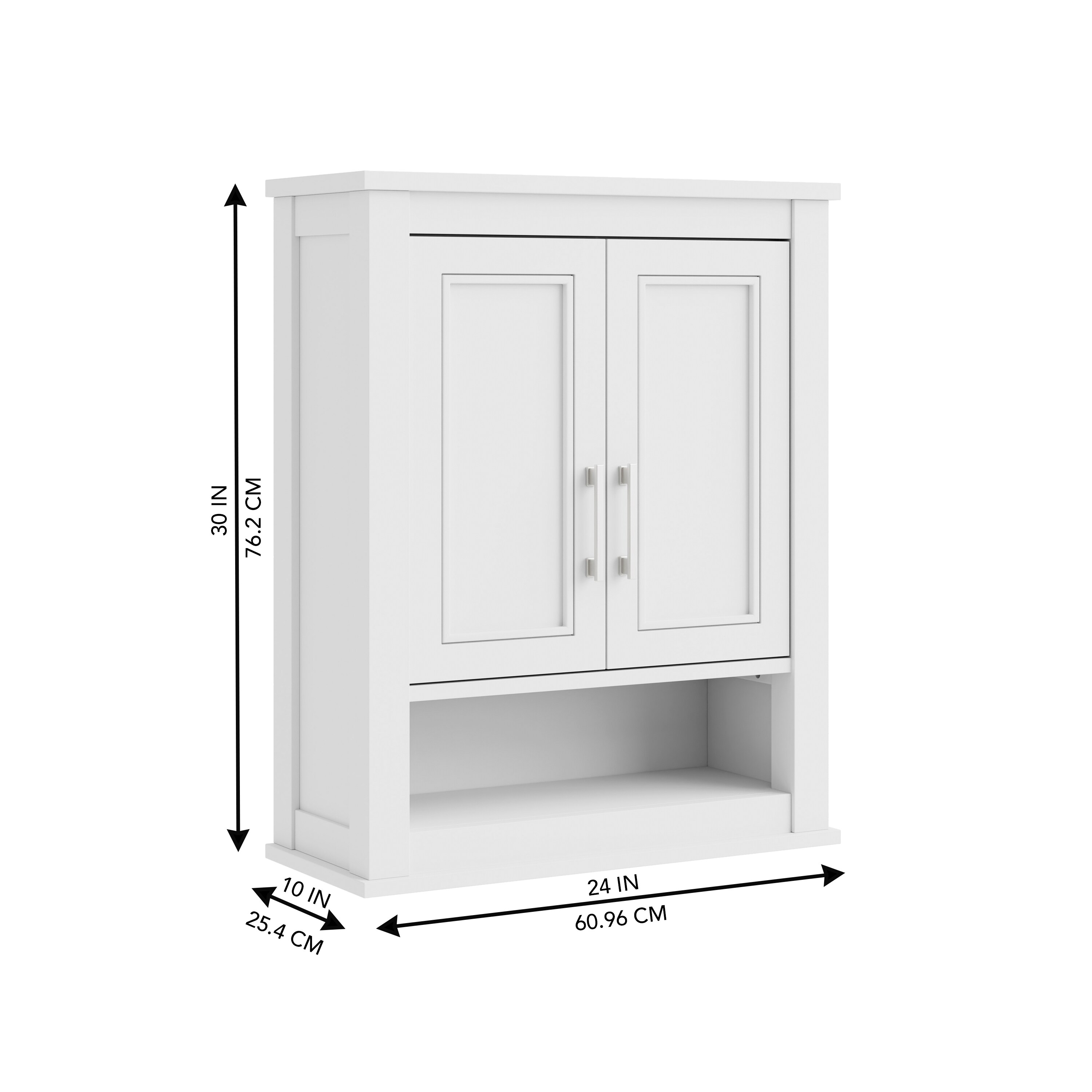 allen + roth Crest Hill 24-in x 30-in x 10-in Swan White Soft Close ...