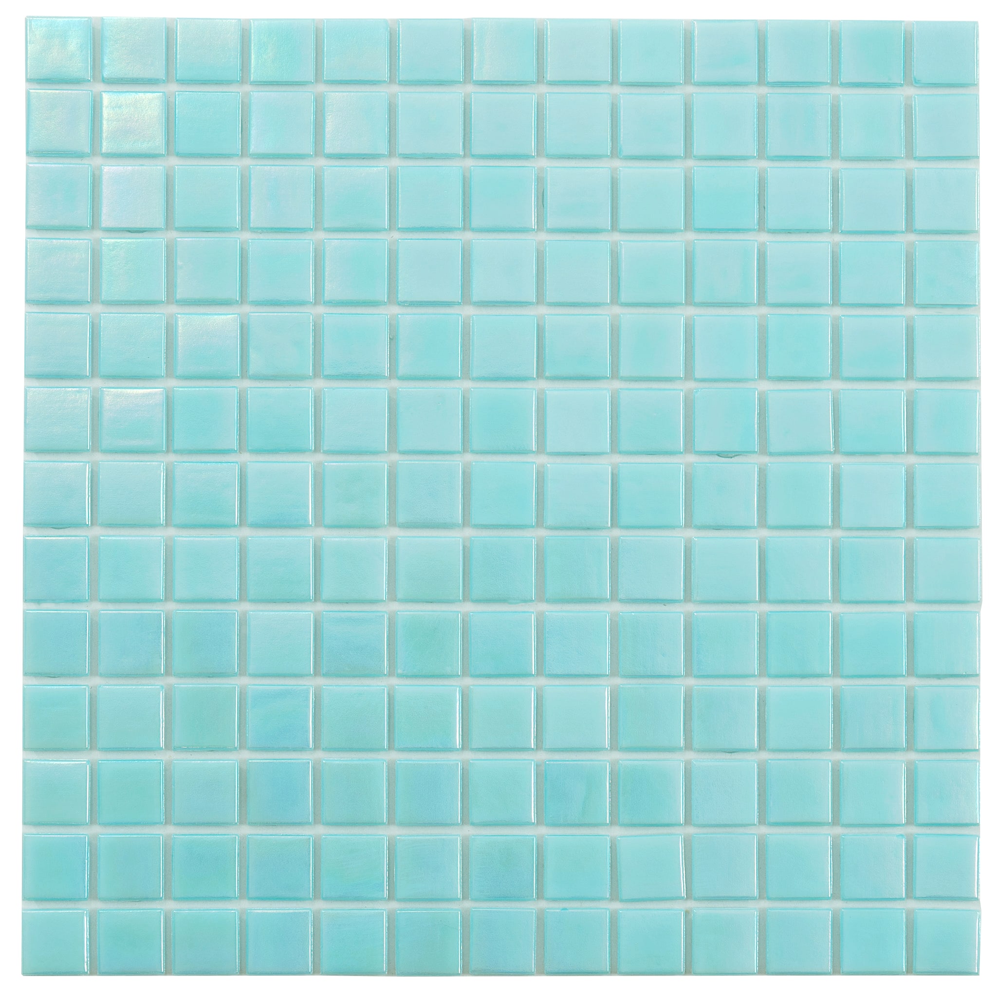 Apollo Tile APLPE88BL514A Nacreous Sky Blue 12-in x 12-in Glossy Glass Patterned Mosaic Floor and Wall Tile (20-sq. ft/ Carton)