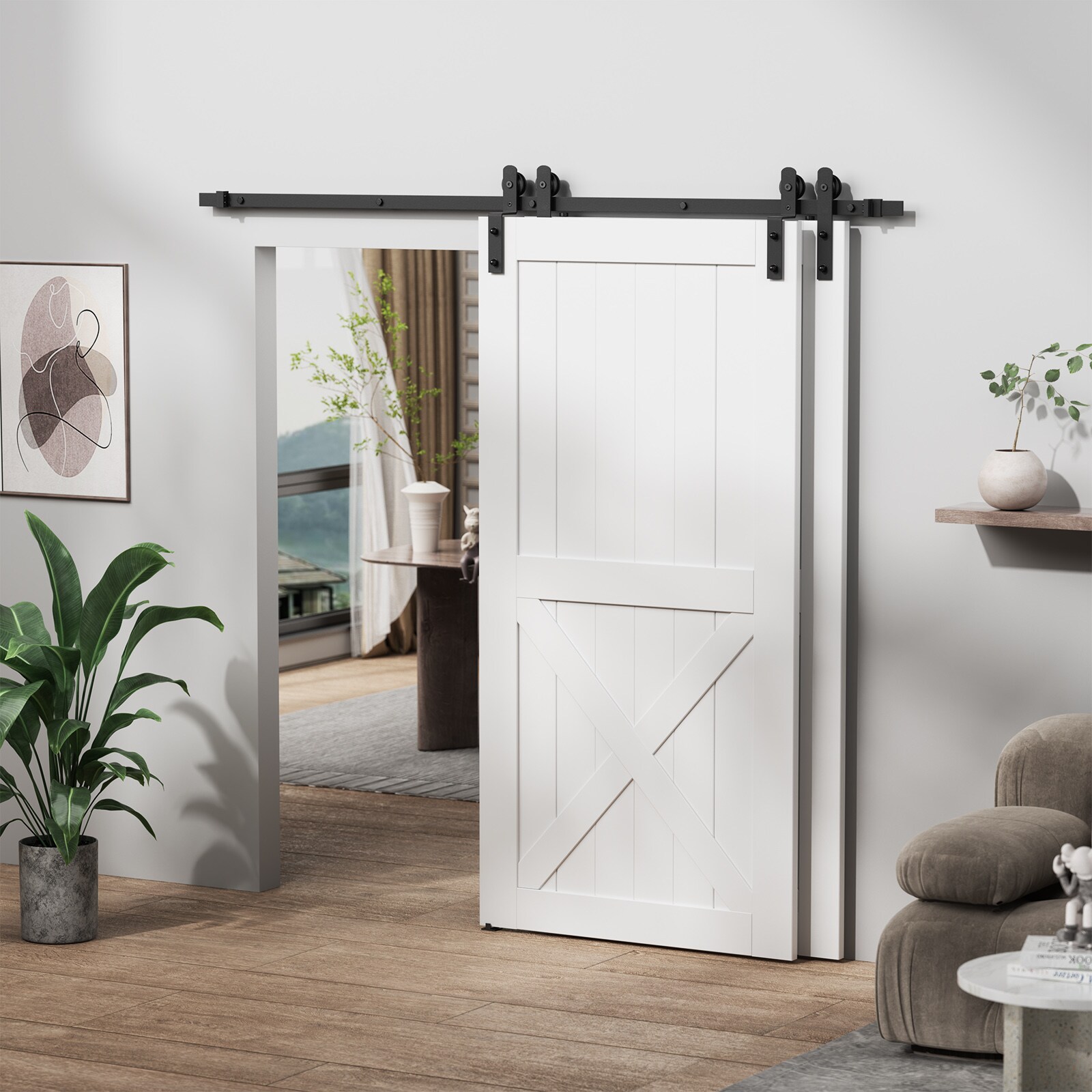 LOVMOR BP-8FT-I-2-DOUBLE Barn-Door-Roller-Kits - View #2