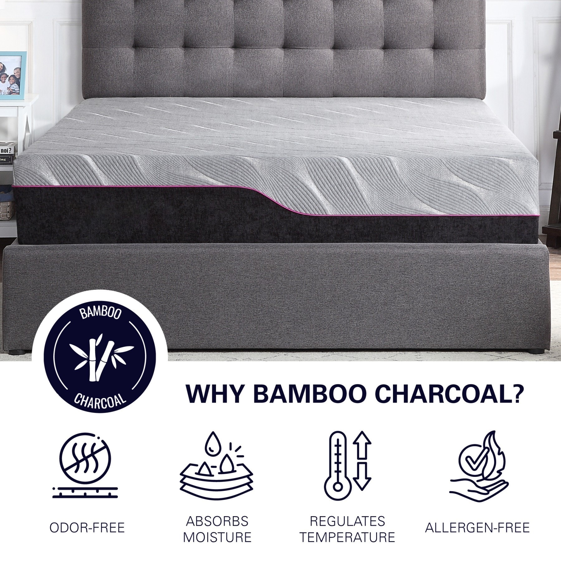 Maocao Hoom JL08131508 11-in Firm California King Latex foam Mattress in a Box