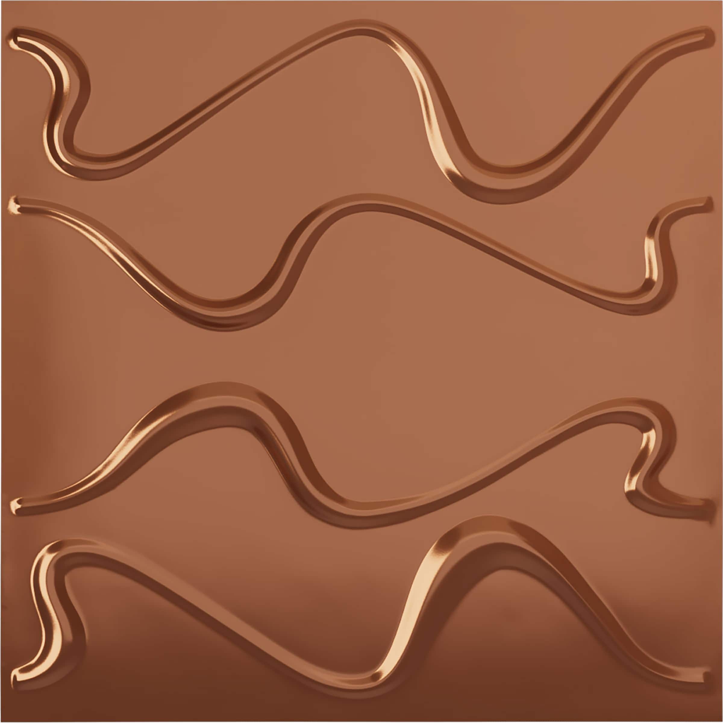 Ekena Millwork WP20X20VEBCO 19-5/8-in x 19-5/8-in Embossed Paintable/Stainable Copper PVC Wall Panel (