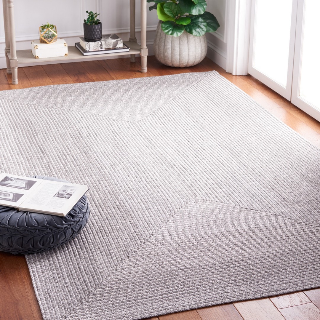 Braided 220F Grey 6 x 9 Rectangular Area rug
