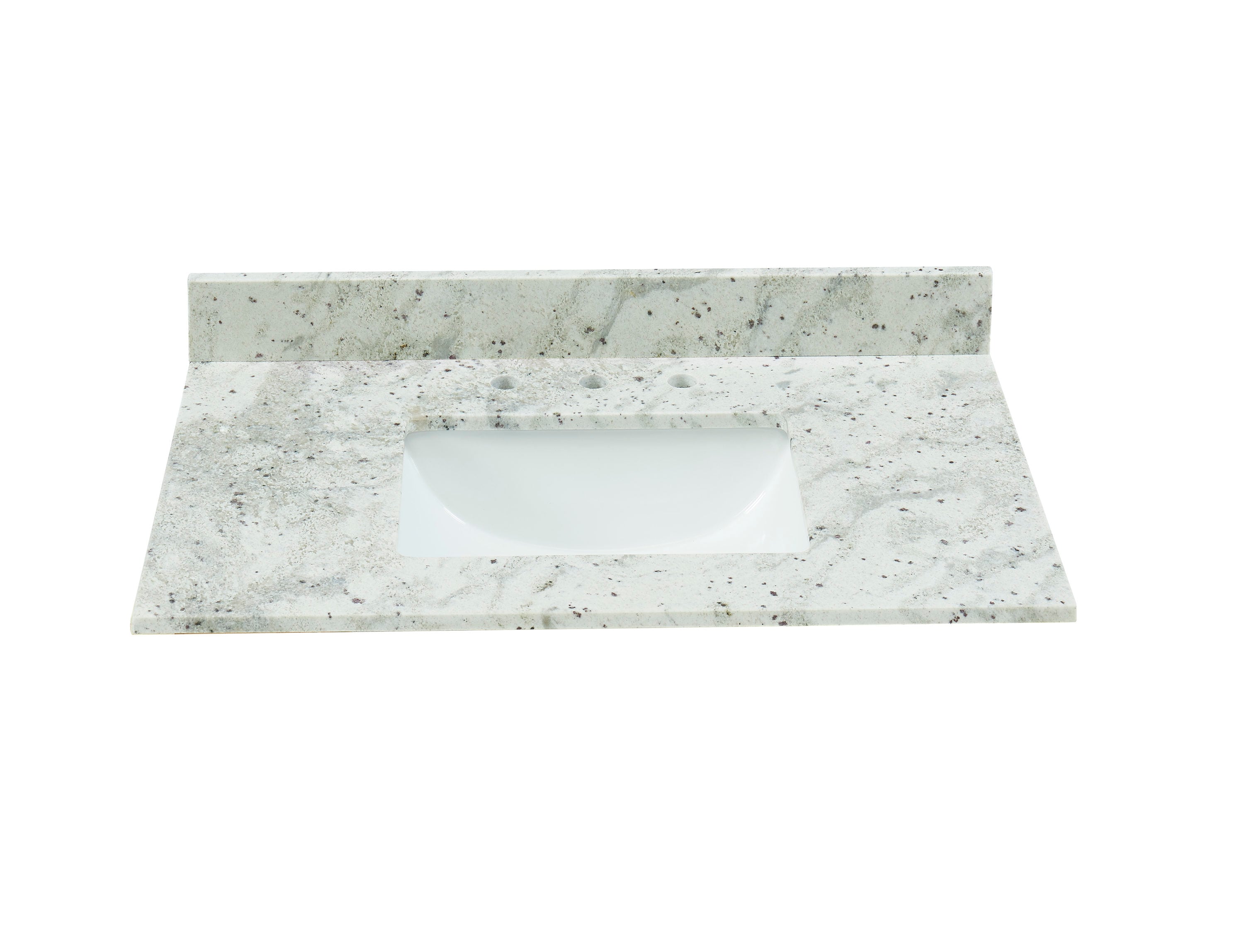 37-in Glacier White Granite Undermount Single Sink Bathroom Vanity Top | - Bestview 261049