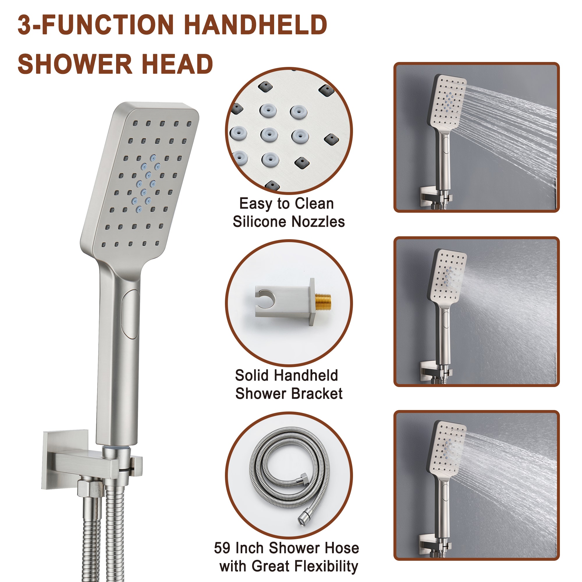 Mondawe WF-6708-12BN Showerhead-Bar-Panels - View #7