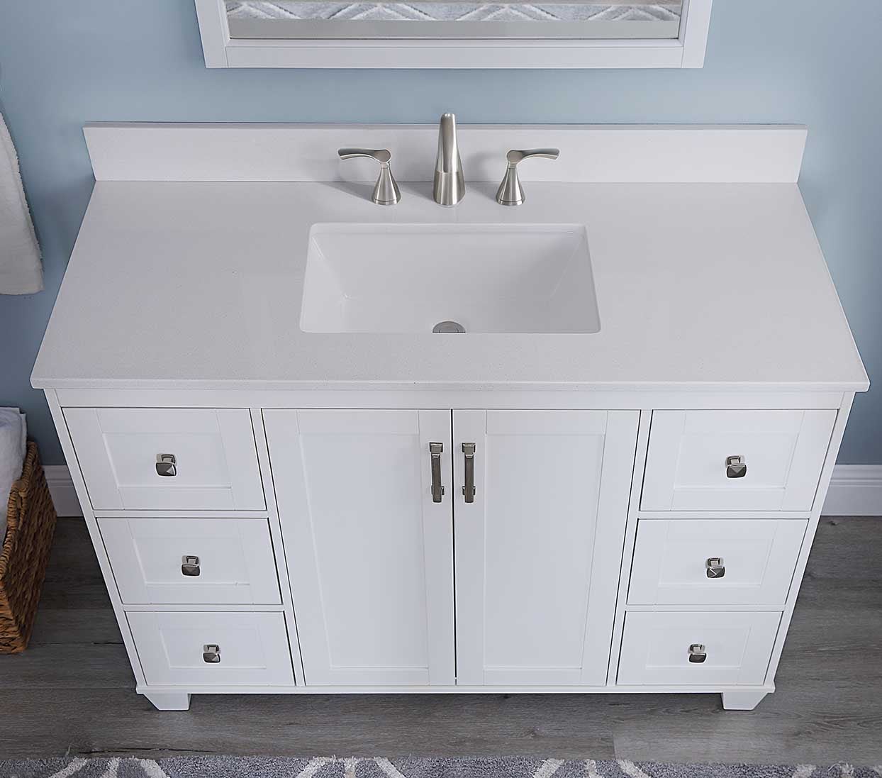 Allen + Roth Rigsby 48-in White Undermount Single Sink Bathroom Vanity ...