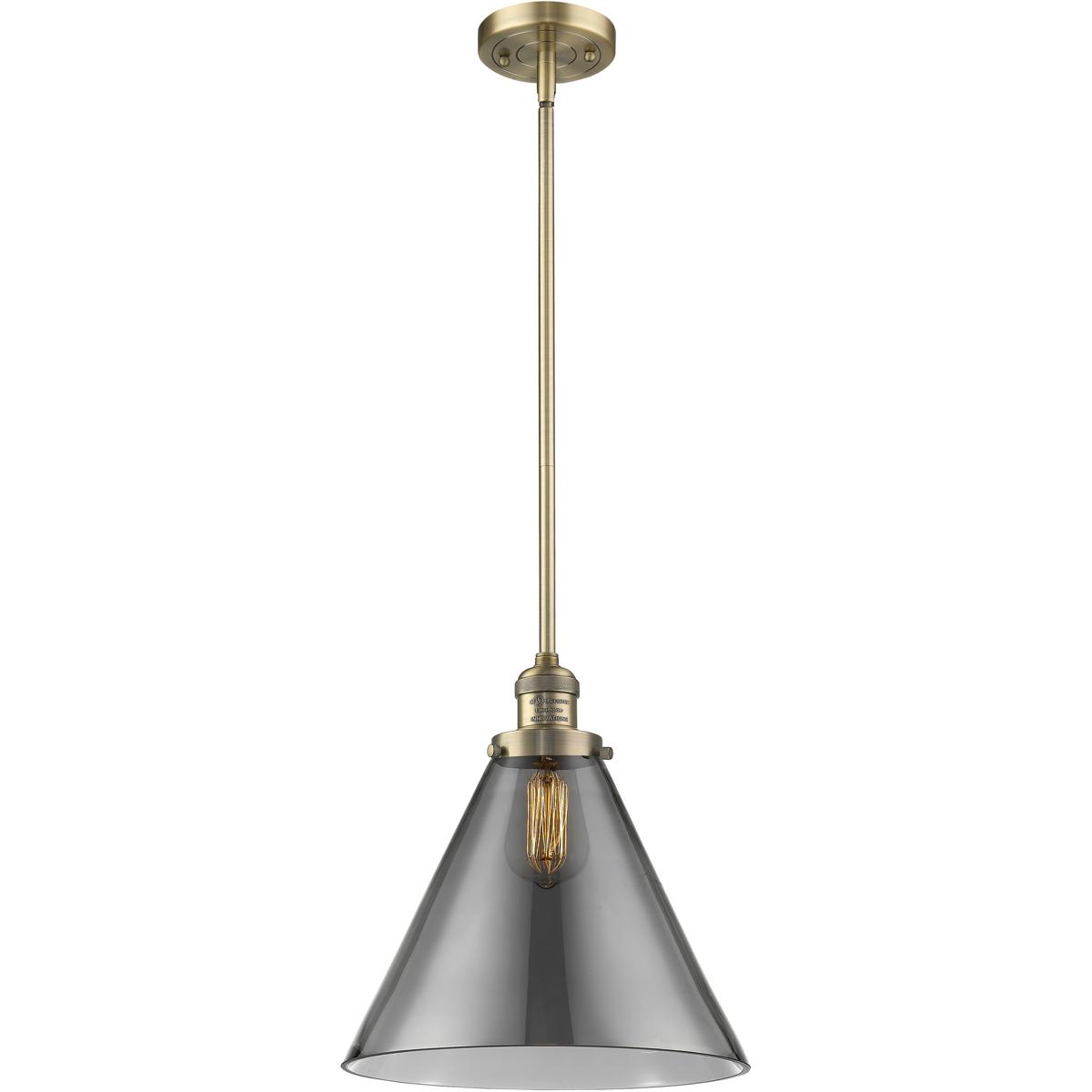 Innovations Lighting -  201S-BB-G43-L Franklin Restoration Cone Mini Pendant Brushed Brass
