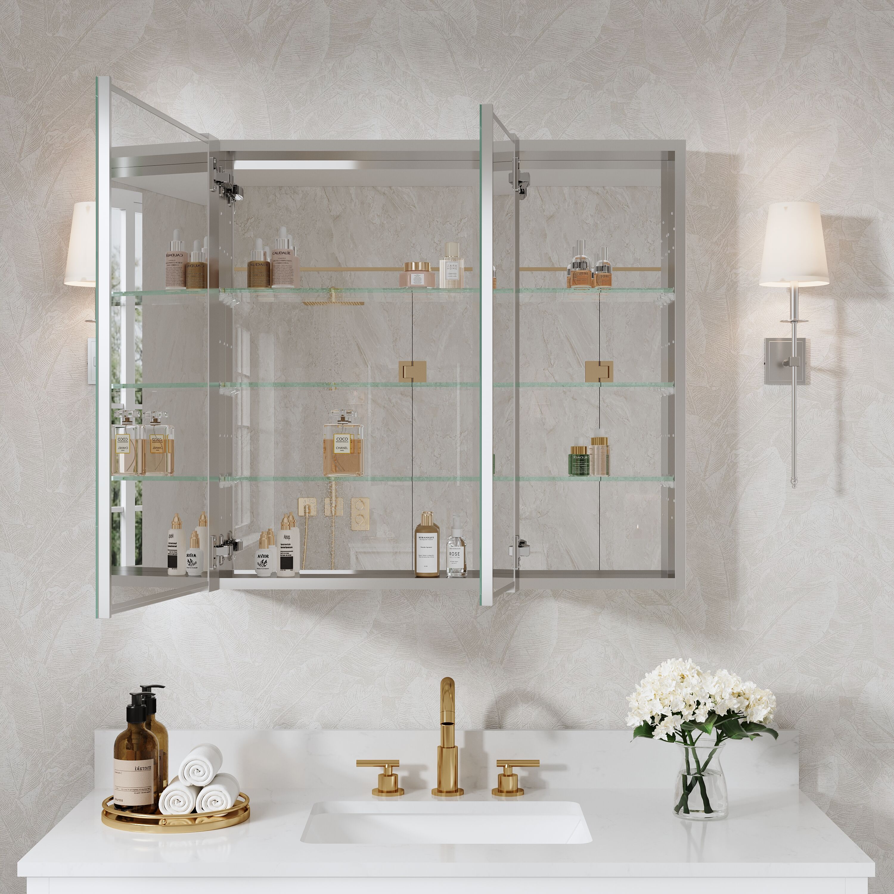 WELLFOR ROSA20TYL Bathroom-Wall-Cabinets - View #4