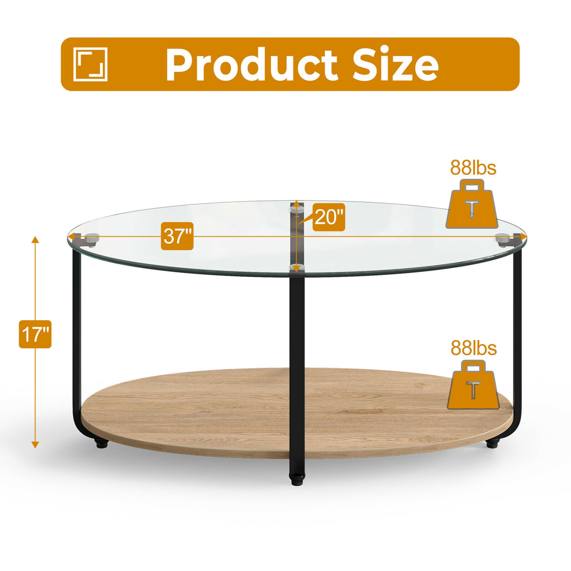 Costway SXL00101 Coffee-Tables - View #2