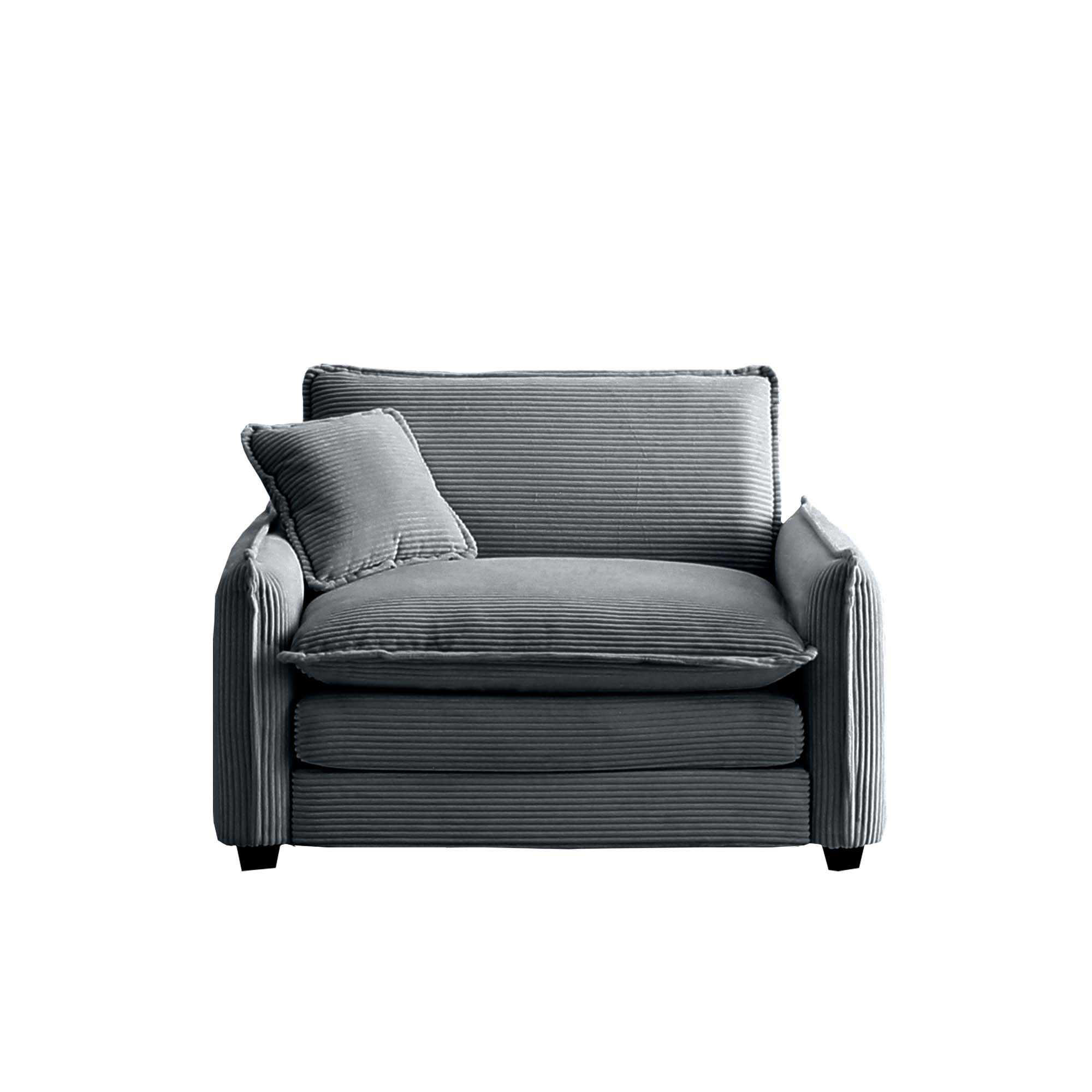 Bybafun - 46-in W Modern Gray 1-seater Sofa