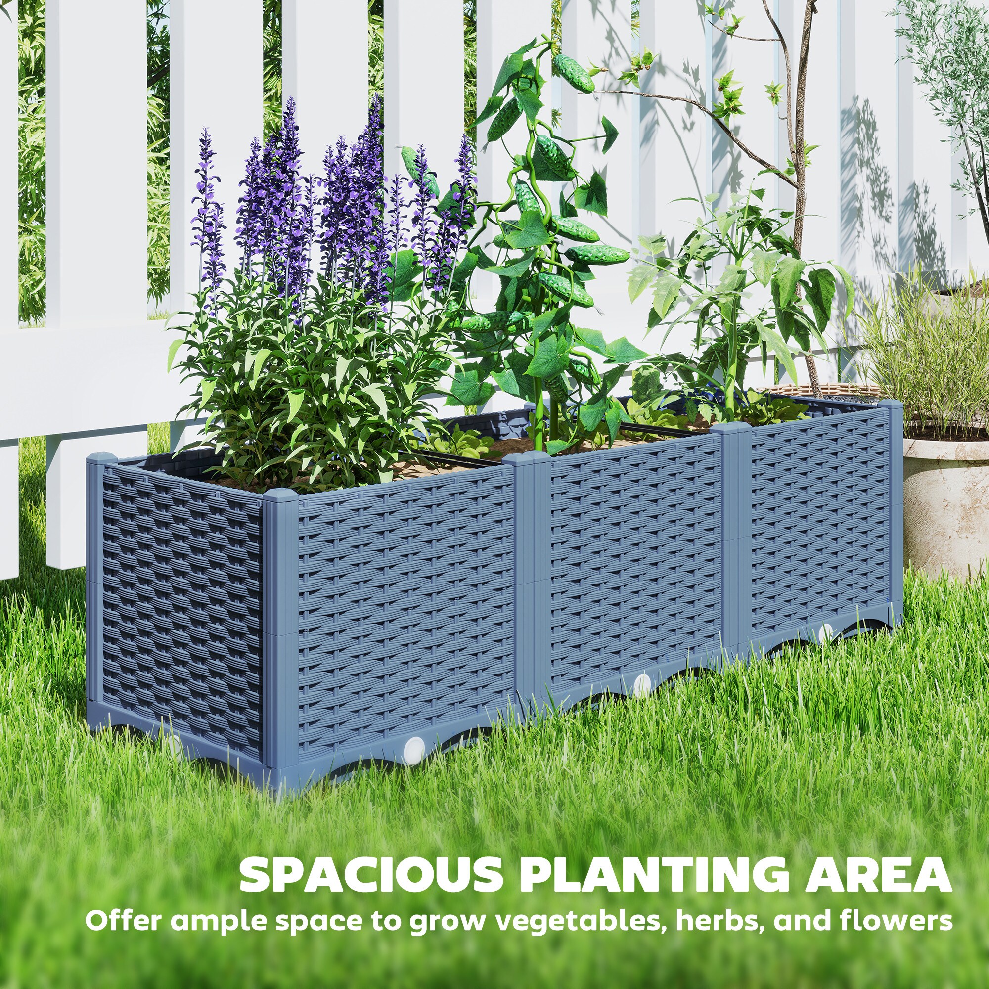 Outsunny 84H-280V00GY Raised-Garden-Beds - View #4