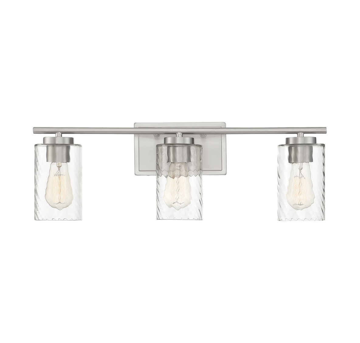 Meridian Lite Trends M80038BN Meridian 24-in 3 -Light Nickel Farmhouse Vanity light