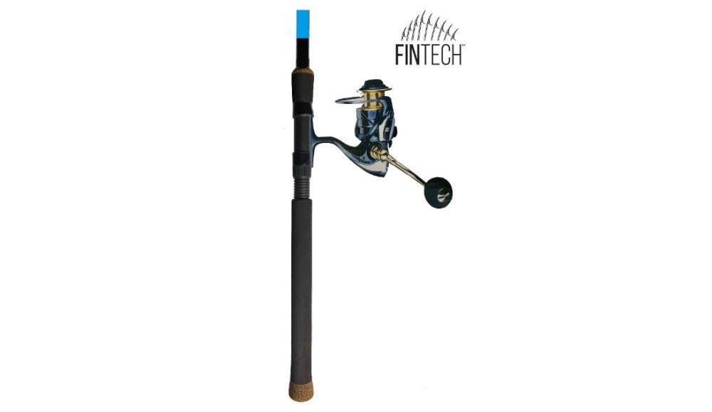FINTECH Fintech Rod and Reel Combo Polyethylene Fishing Rod Set -  Black/Blue in the Fishing Equipment department at