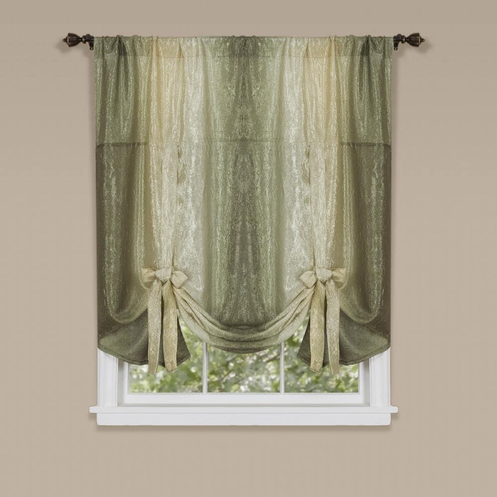 Achim OMTU63SG06 63-in Sage Ombre Light filtering Rod pocket Single curtain panel